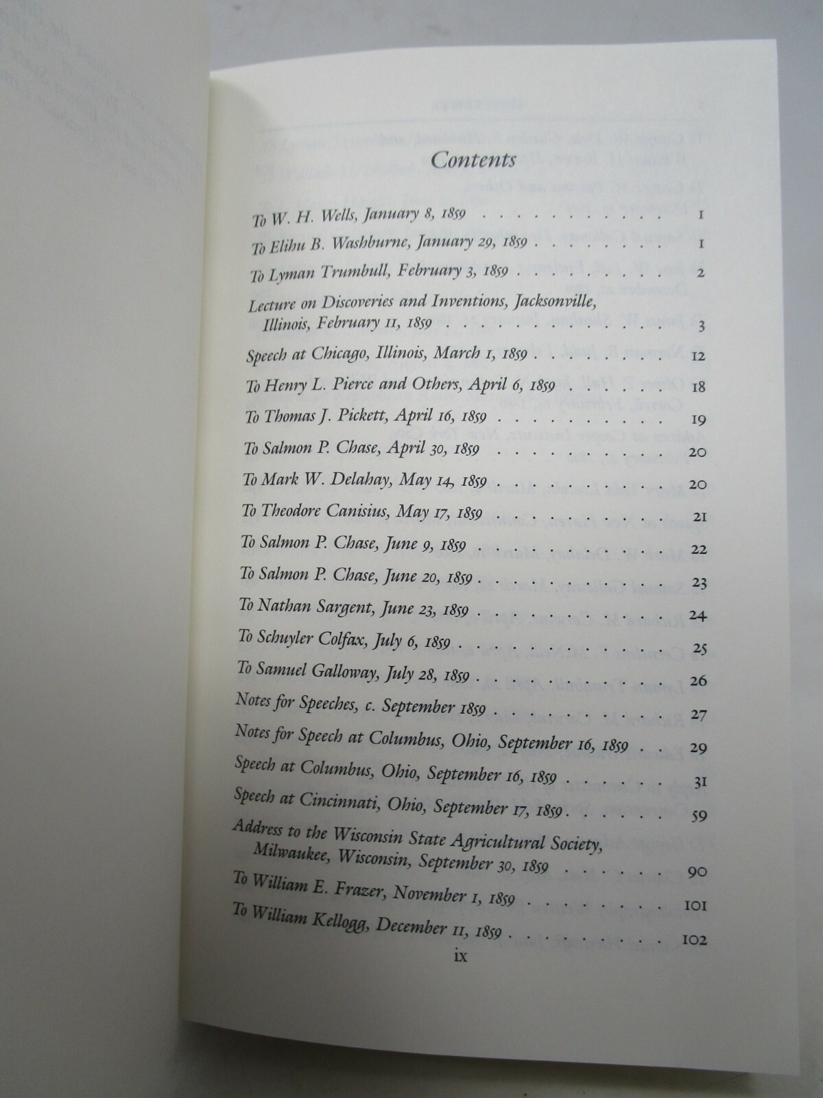 Abraham Lincoln Speeches and Writings 1839 – 1865 The Library of America 1989