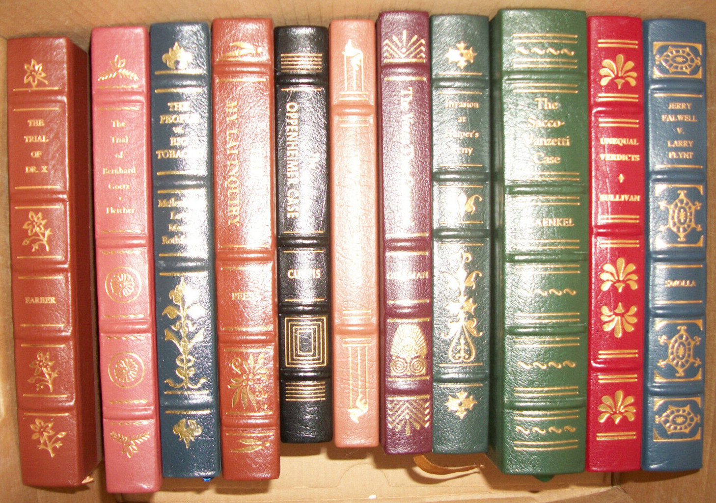 11 book lot of Notable Trials Library series, quarter leather in nice shape