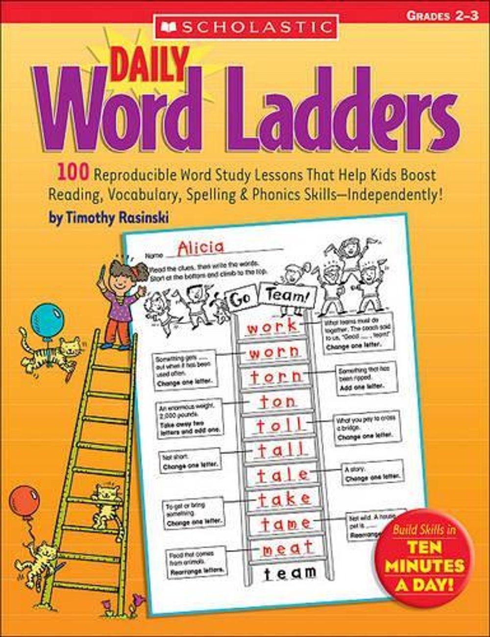 Daily Word Ladders: Grades 2-3: 100 Reproducible Word Study Lessons That Help Ki