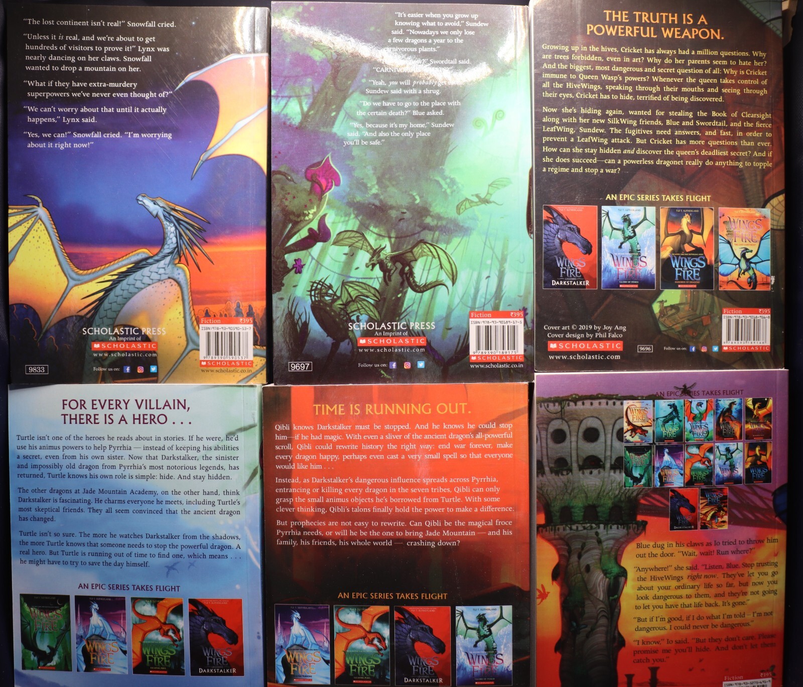 15 Wing of Fire Book Collection by Tui T. Sutherland Paperback New Condition.