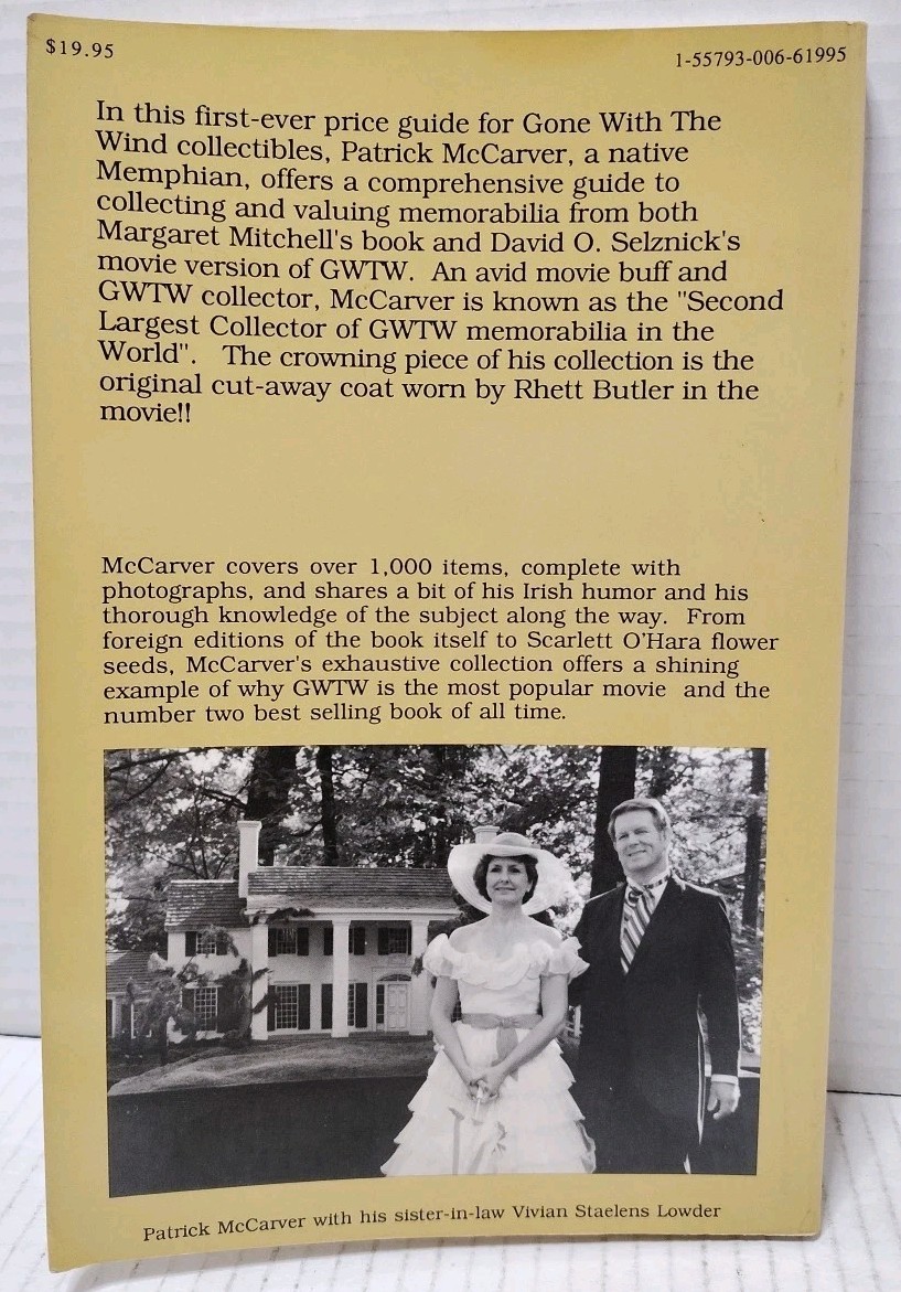 GONE WITH THE WIND Collector&rsquo;s Price Guide by Patrick McCarver (1990, Pb)