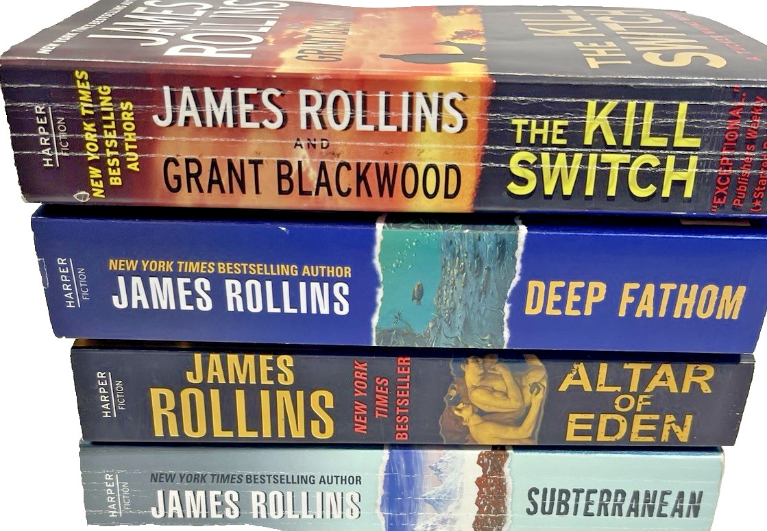 Book Pre-used Lot of 4:The Kill Switch, Deep Fathom, Subterranean, Altar Of Eden
