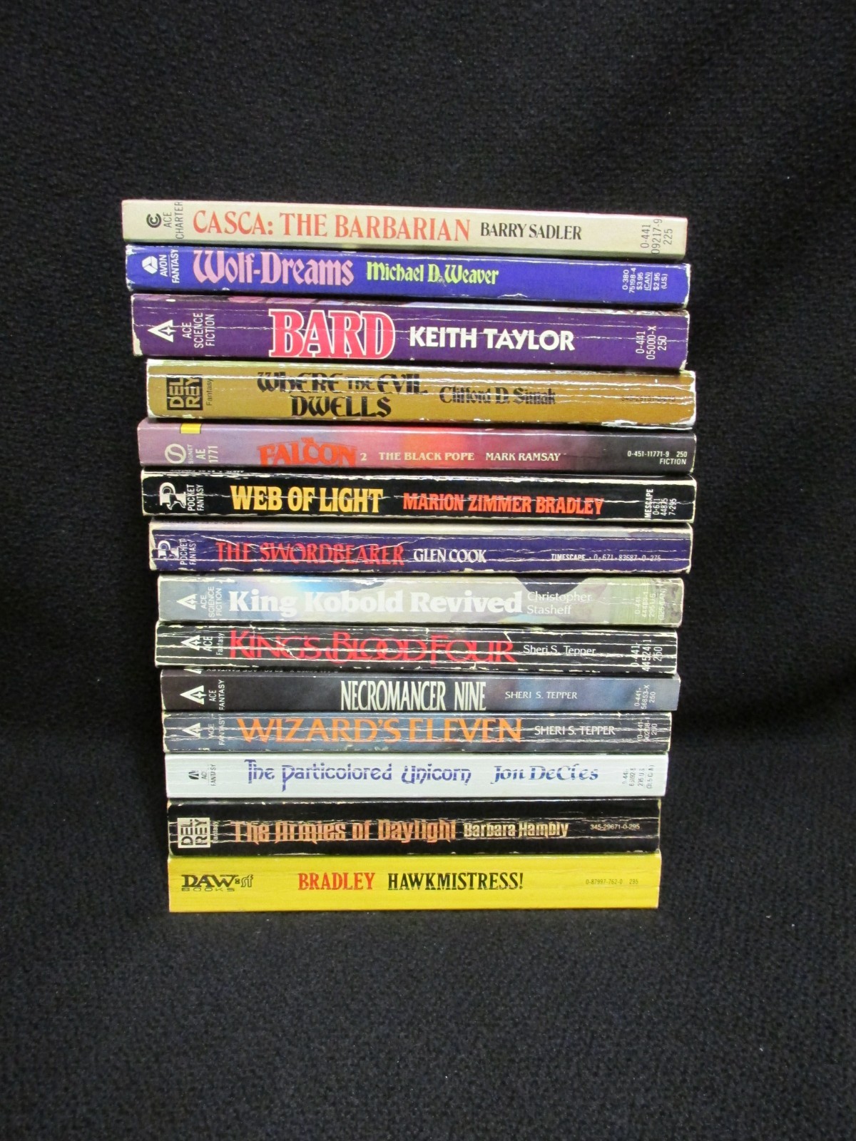 Vintage 1980&rsquo;s Fantasy Paperback Book Lot of 14 Titles