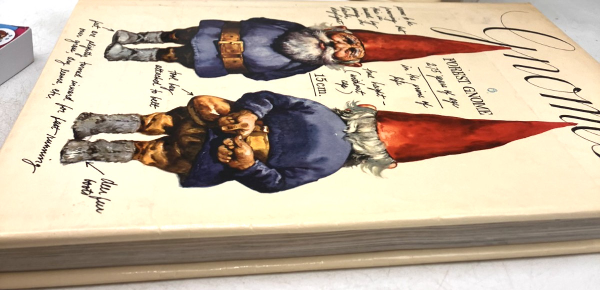 Gnomes Book Wil Huygen Rien Poortvliet Illustrated Hardcover signed
