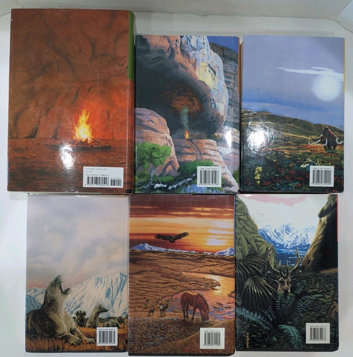 Complete Series EARTH&rsquo;S CHILDREN 1-6 Jean M. Auel HB Lot Clan Of The Cavebear