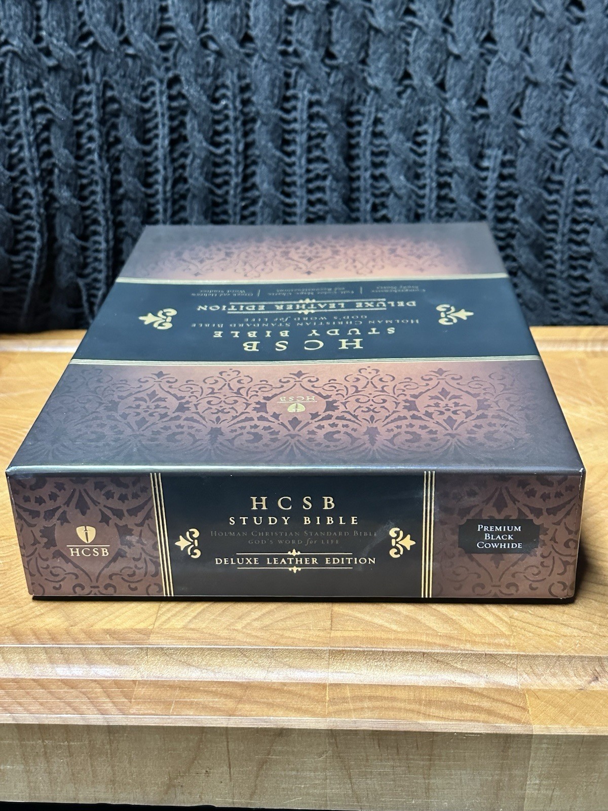 NEW: HCSB Study Bible – Deluxe Leather Edition – Premium Black Cowhide – NIB