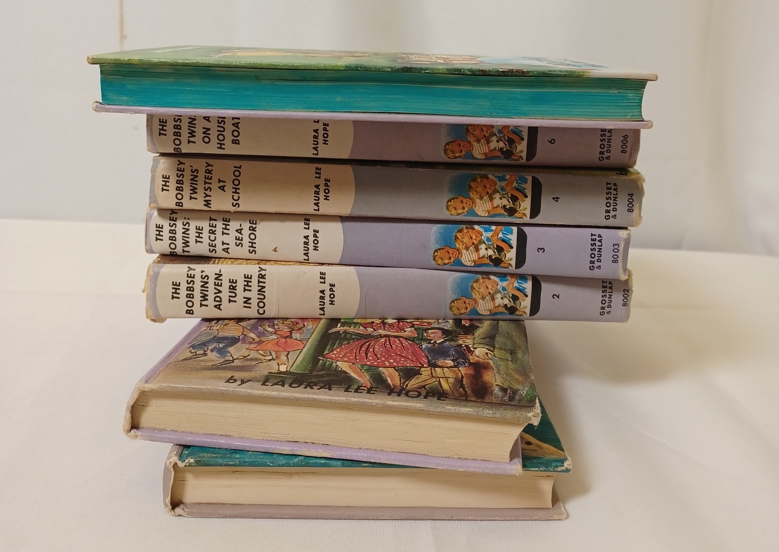 The Bobbsey Twins Book Lot Of 7 60&rsquo;s Originals #1-4,6,9,11