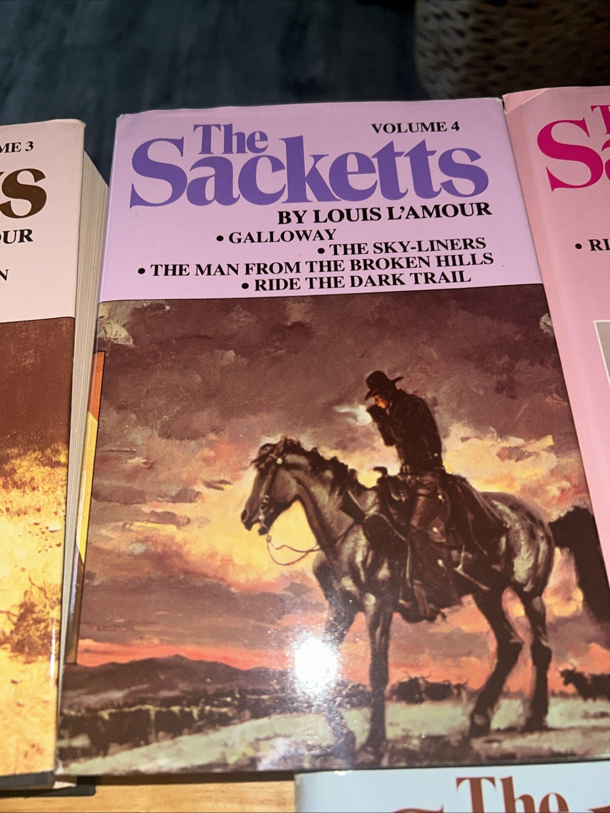 The Sacketts Complete Set Volume 1-5 Hardcovers Lot by Louis L&rsquo;Amour 80s