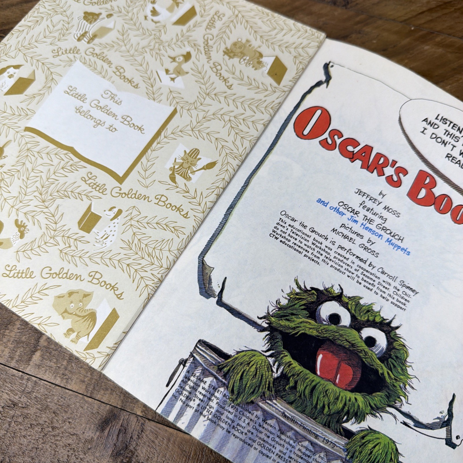 Sesame Street A Little Golden Book Vintage Children&rsquo;s Books 1970-80s