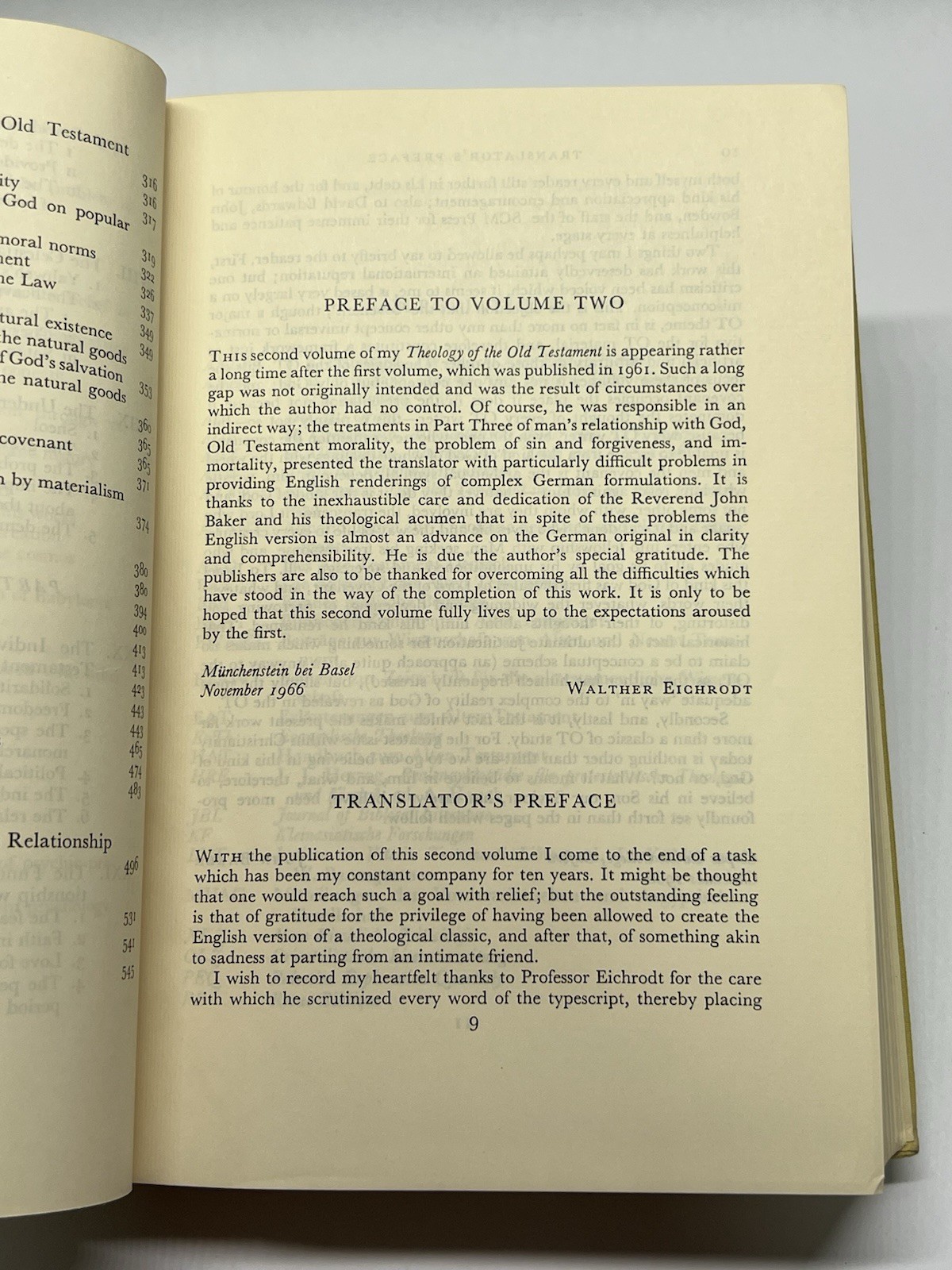 Theology of the Old Testament Volume 1 & 2 Eichrodt Westminster Press 1960&rsquo;s