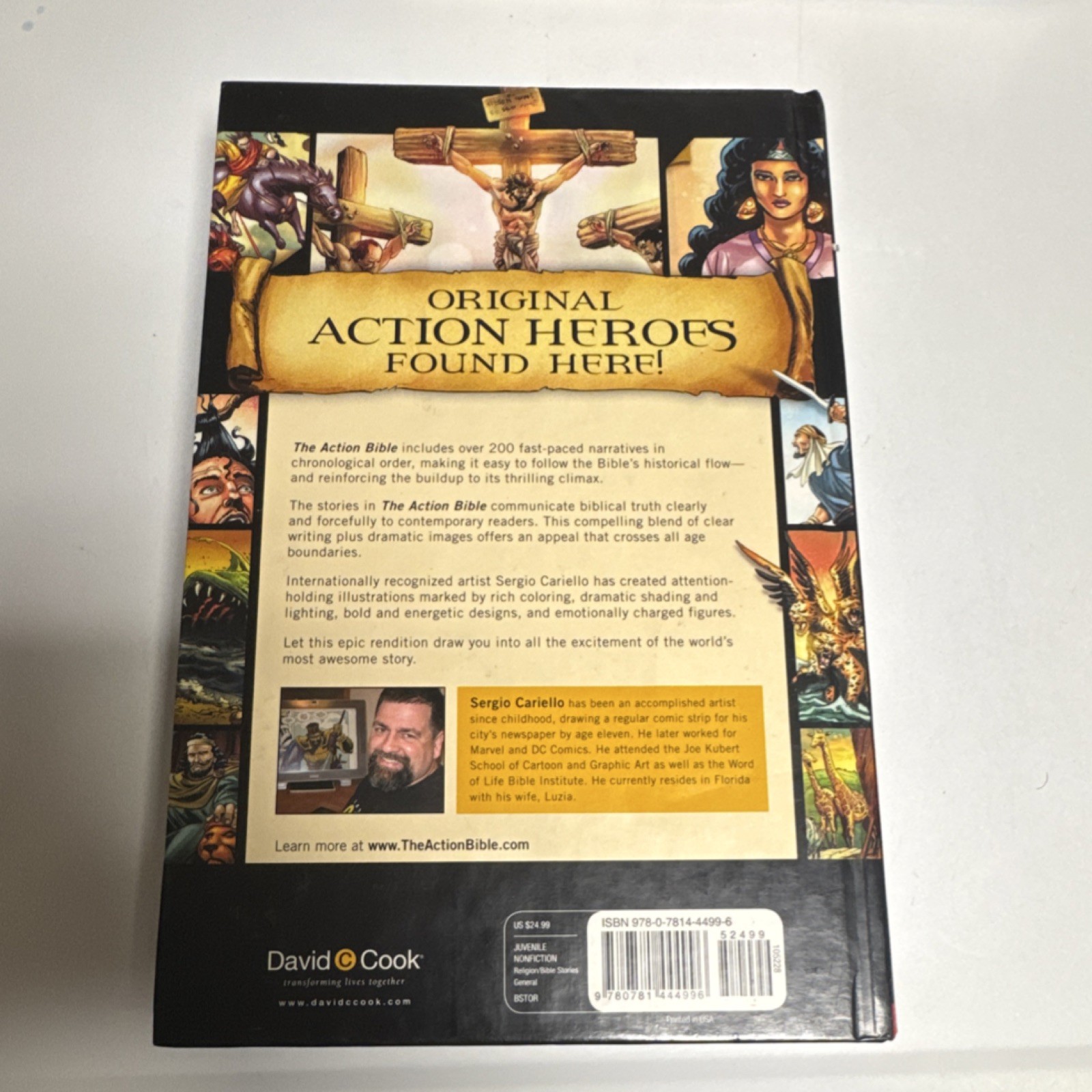 The Action Bible: God&rsquo;s Redemptive Story by Doug Mauss HC 2010 Illus Cariello
