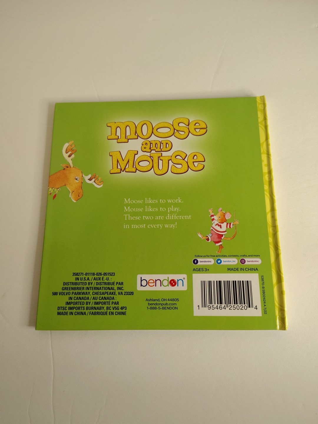 Lot Of 4 Little Bendon Books Moose And Mouse, Time For Bed Little Chick, M Is…