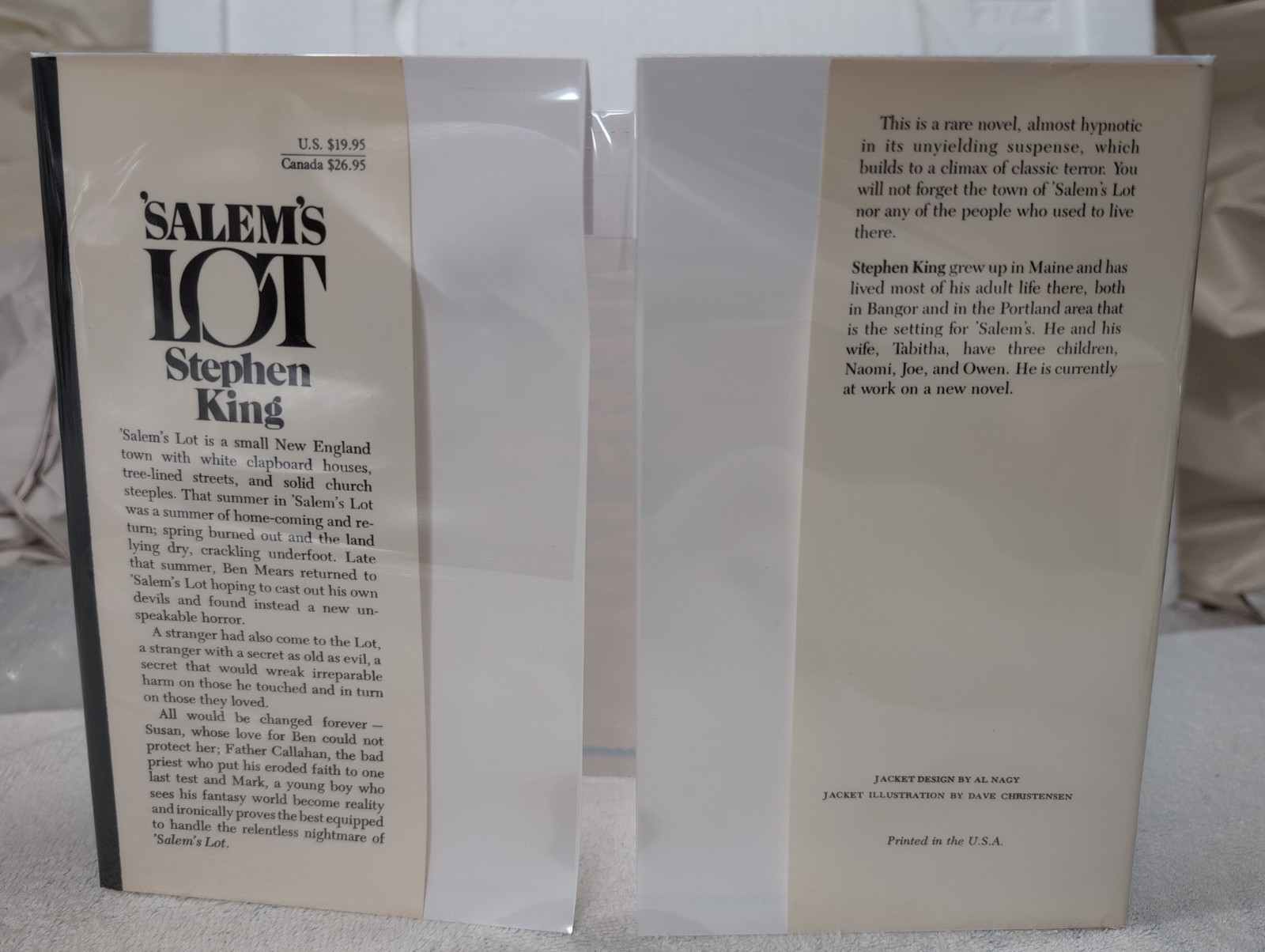 RARE 1st Edition SALEM&rsquo;S LOT Stephen King (1975) Later Printing $19.95 + Mylar!!