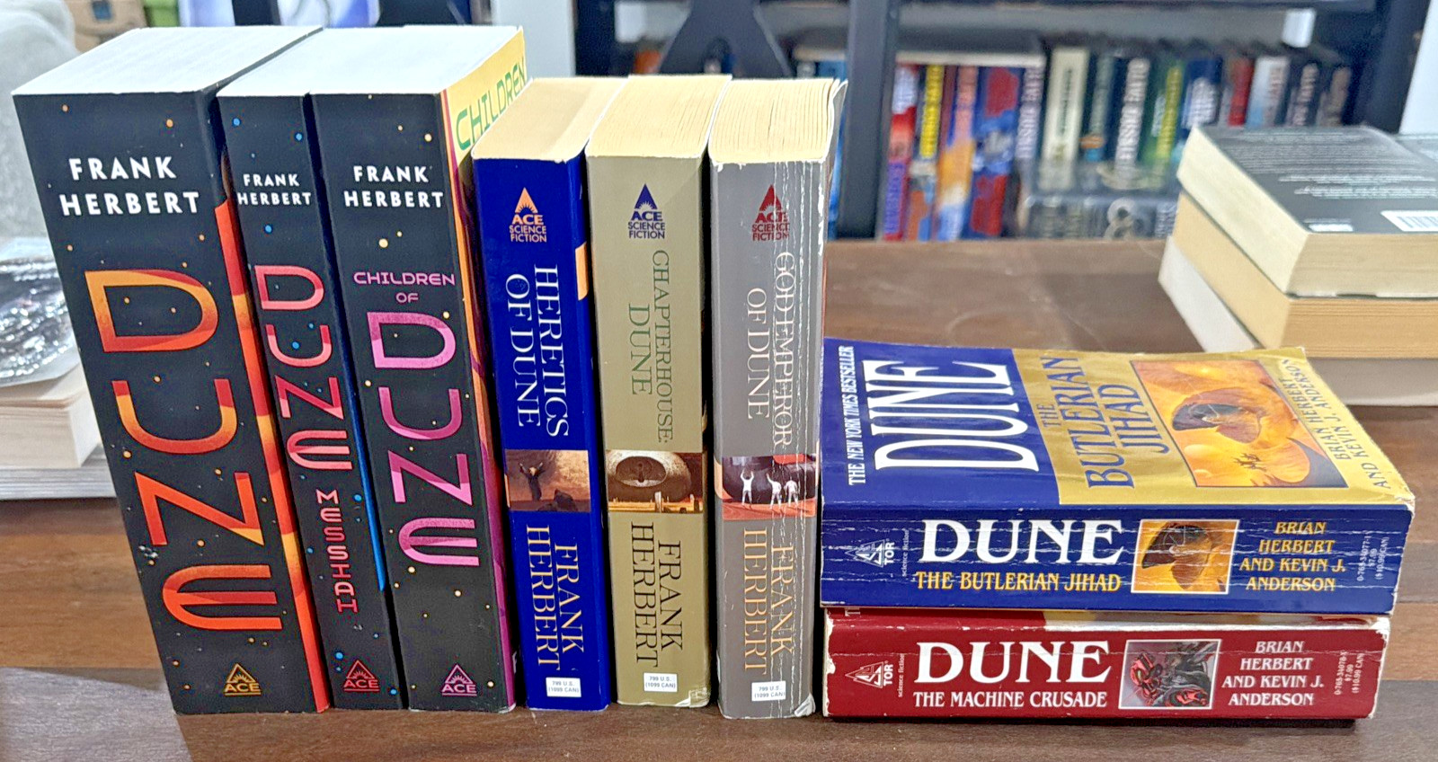 Lot of 6 Complete Frank Herbert Dune Series 1-6 +2 Extras