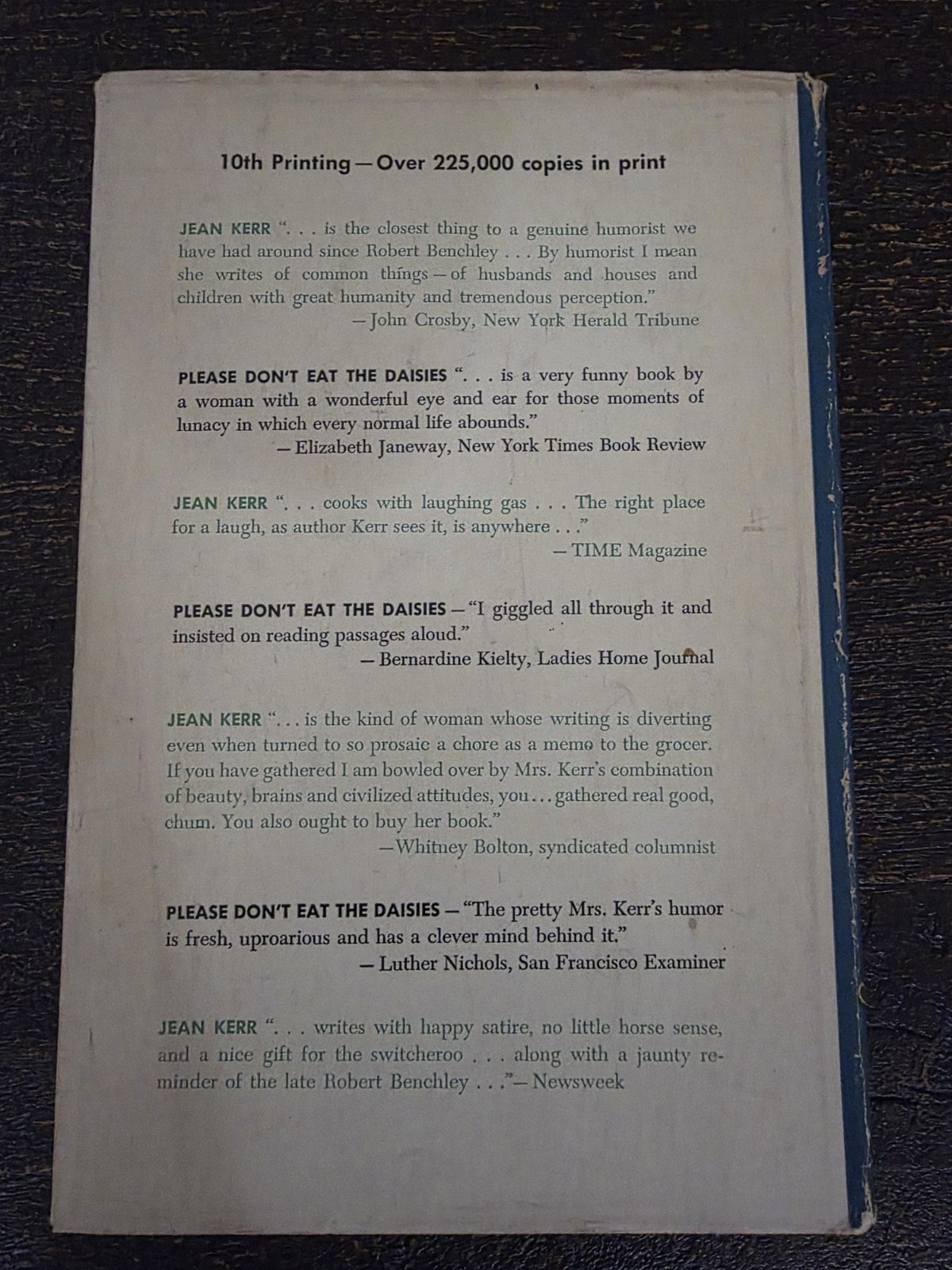 Please Don&rsquo;t Eat the Daisies Jean Kerr 1957 Vintage Hardcover Book Club DJ
