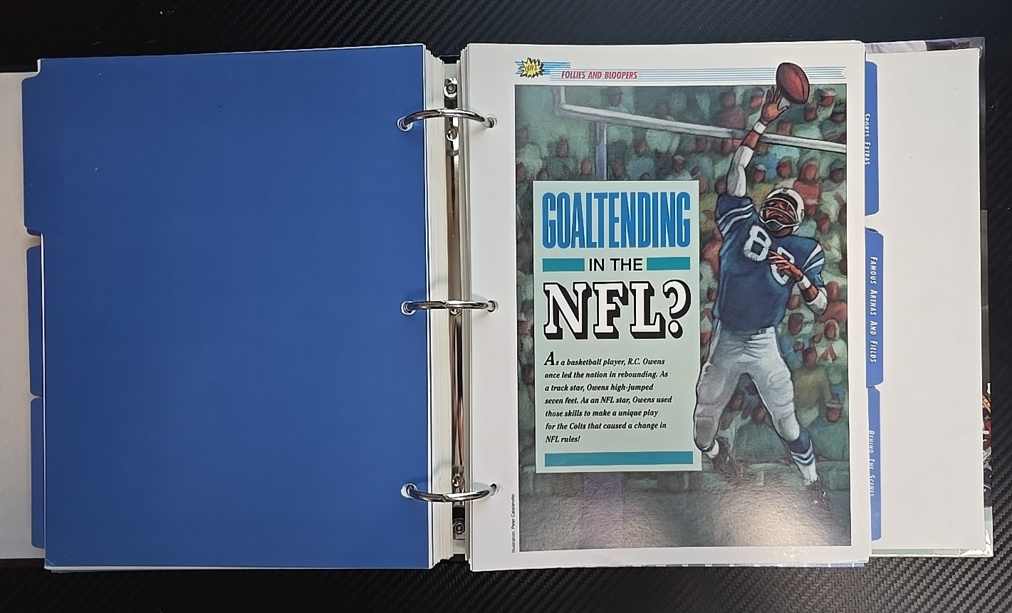 Vintage 1996 « Sports Pages: The Book For Sports Fans » Collector&rsquo;s Hardcover Bind