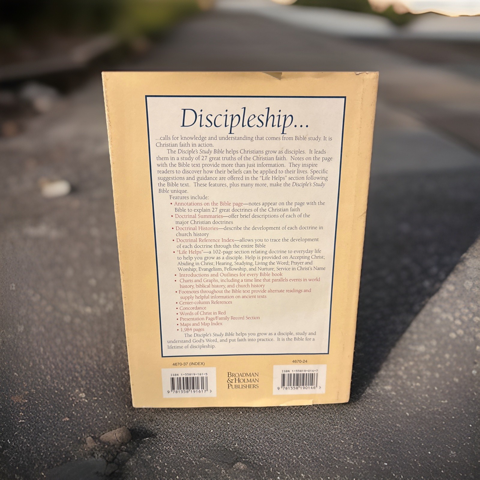 Disciple&rsquo;s Study Bible by Not Available (1990, Hardcover)
