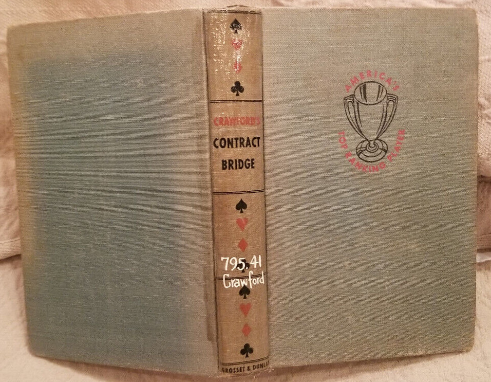 HC BOOK: 1953 CRAWFORD&rsquo;S CONTRACT BRIDGE Vintage Card Playing Hardcover