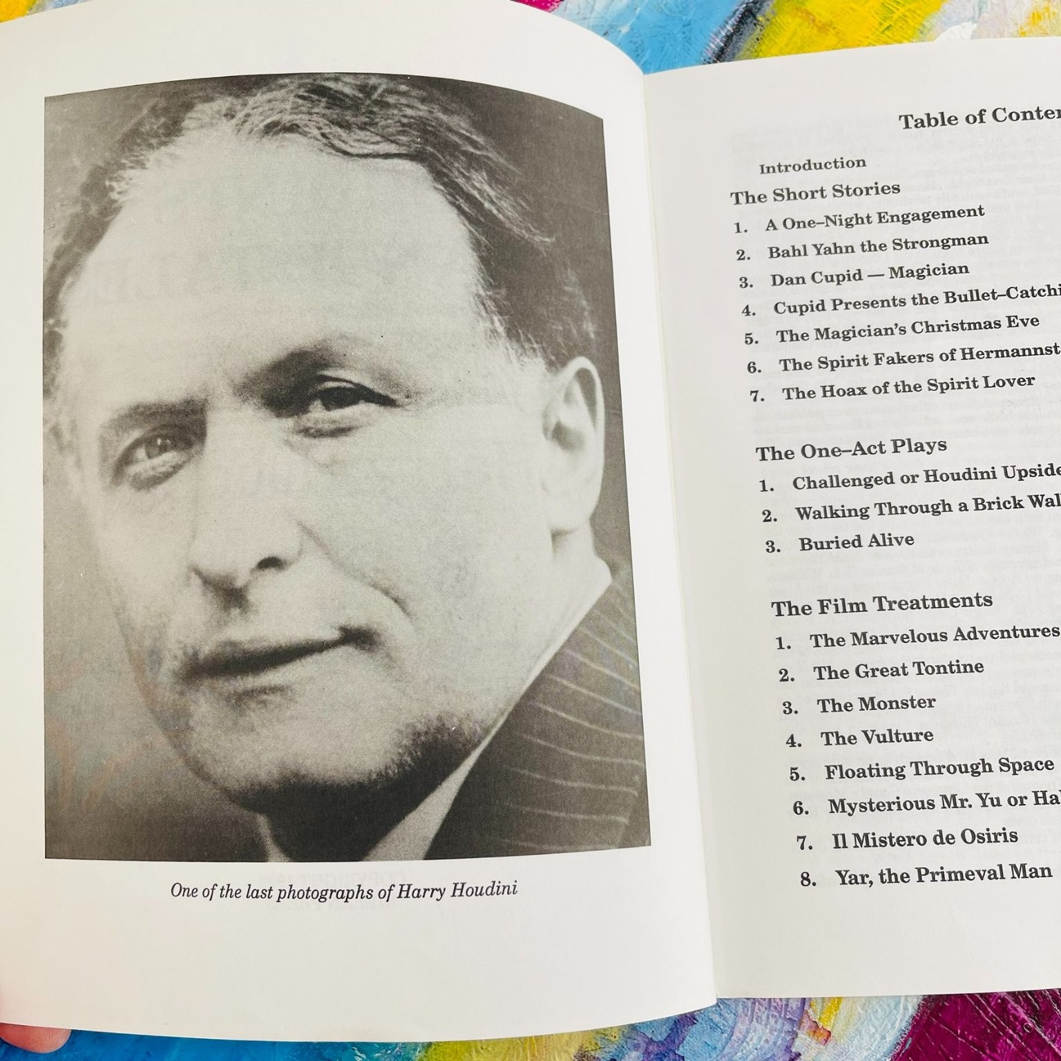 Houdini&rsquo;s Strange Tales Harry Houdini 1992 First Collection Magic Fiction Kieran