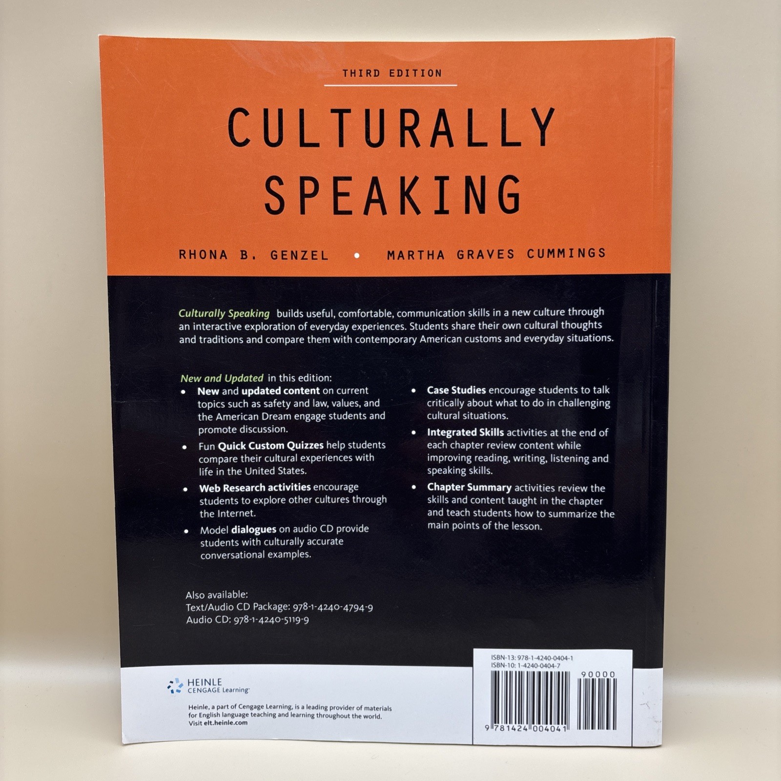 Culturally Speaking Rhona B. Genzel & Martha Graves Cummings 3rd Edition PB Book