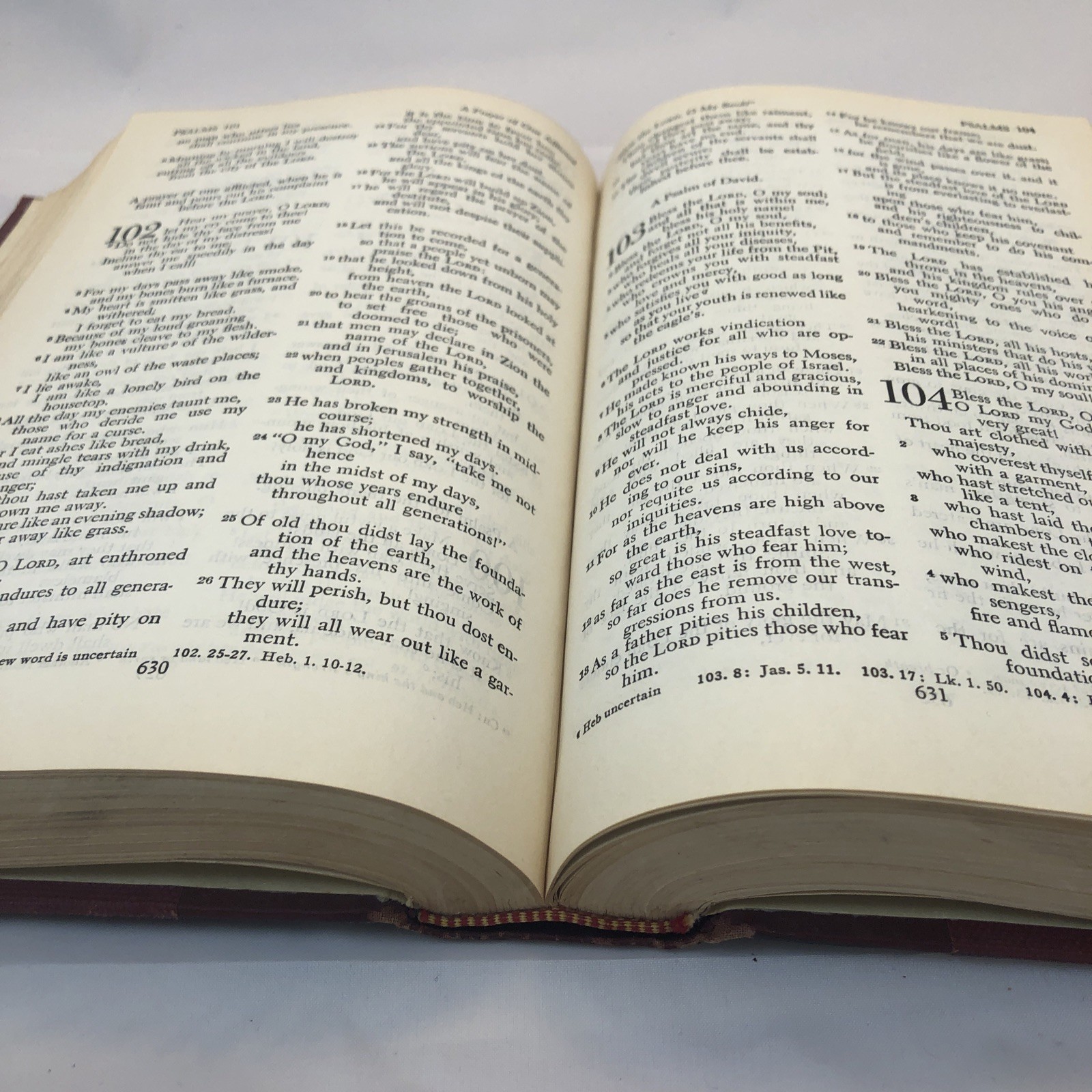 The Holy Bible Revised Standard Version (RSV) 1952 Nelson Red Hardcover Vintage