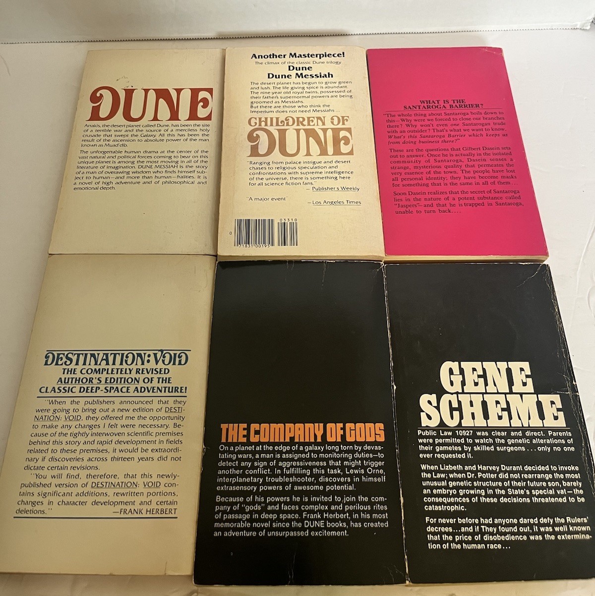 Frank Herbert Vintage Science Fiction Paperback Lot Dune Messiah Godmakers