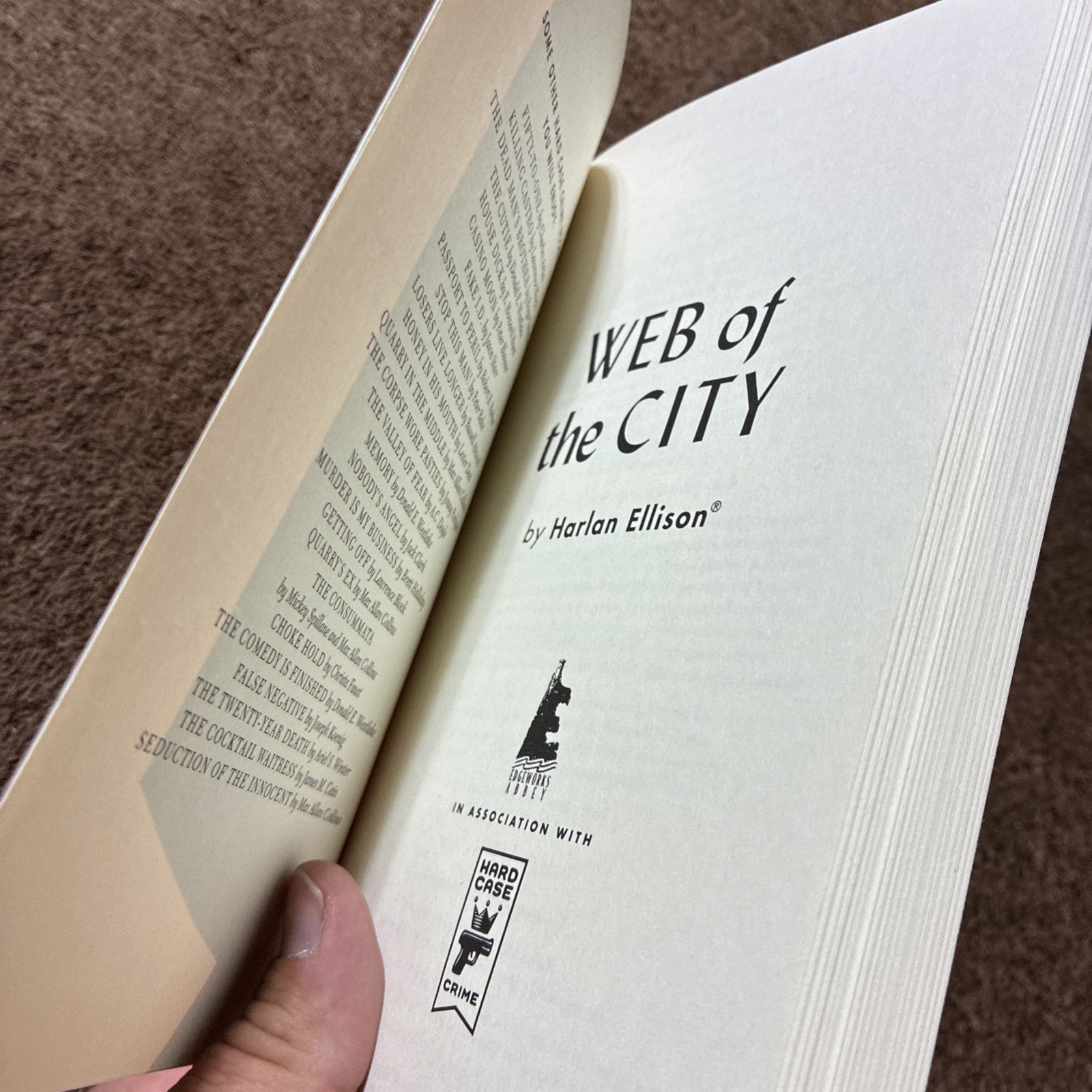 Web of the City – Harlan Ellison (Hard Case Crime) 2013 TPB – 1st