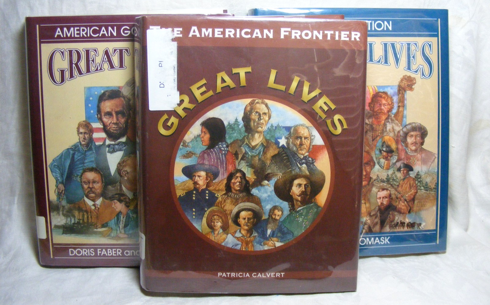 Vintage Lot of 3 Great Lives Books Copyright 1988 & 1997 Charles Scribner&rsquo;s Sons