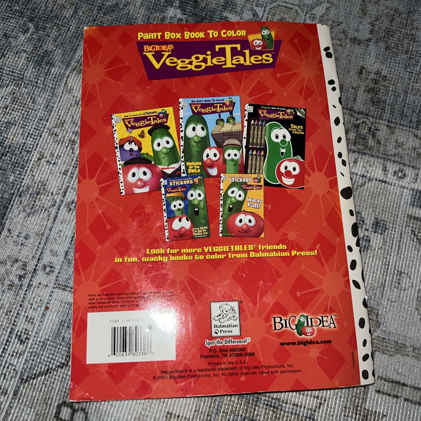 PAINT BOX BOOK TO COLOR (BIG IDEA&rsquo;S VEGGIE TALES SERIES) By Dalmatian Press