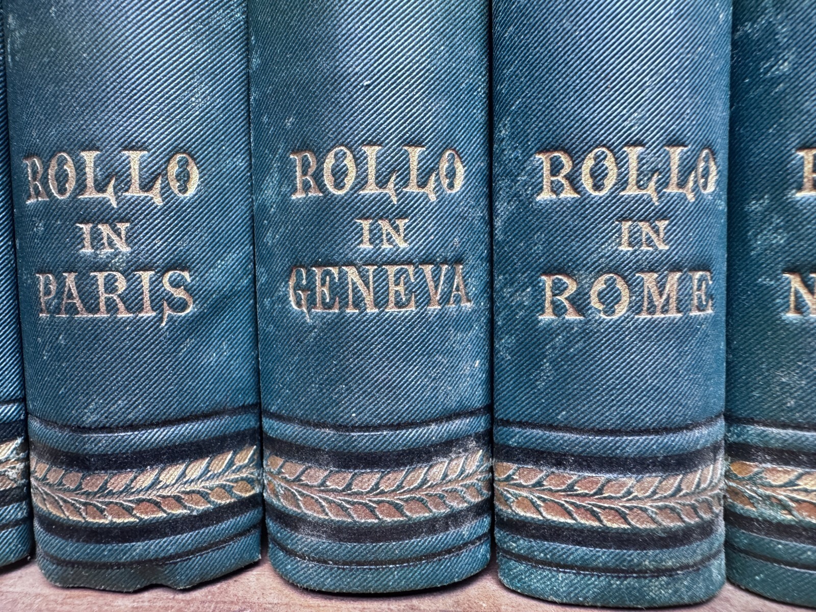1883 ROLLO&rsquo;S TOUR IN EUROPE by Jacob Abbott Box Set of 10 Books EX