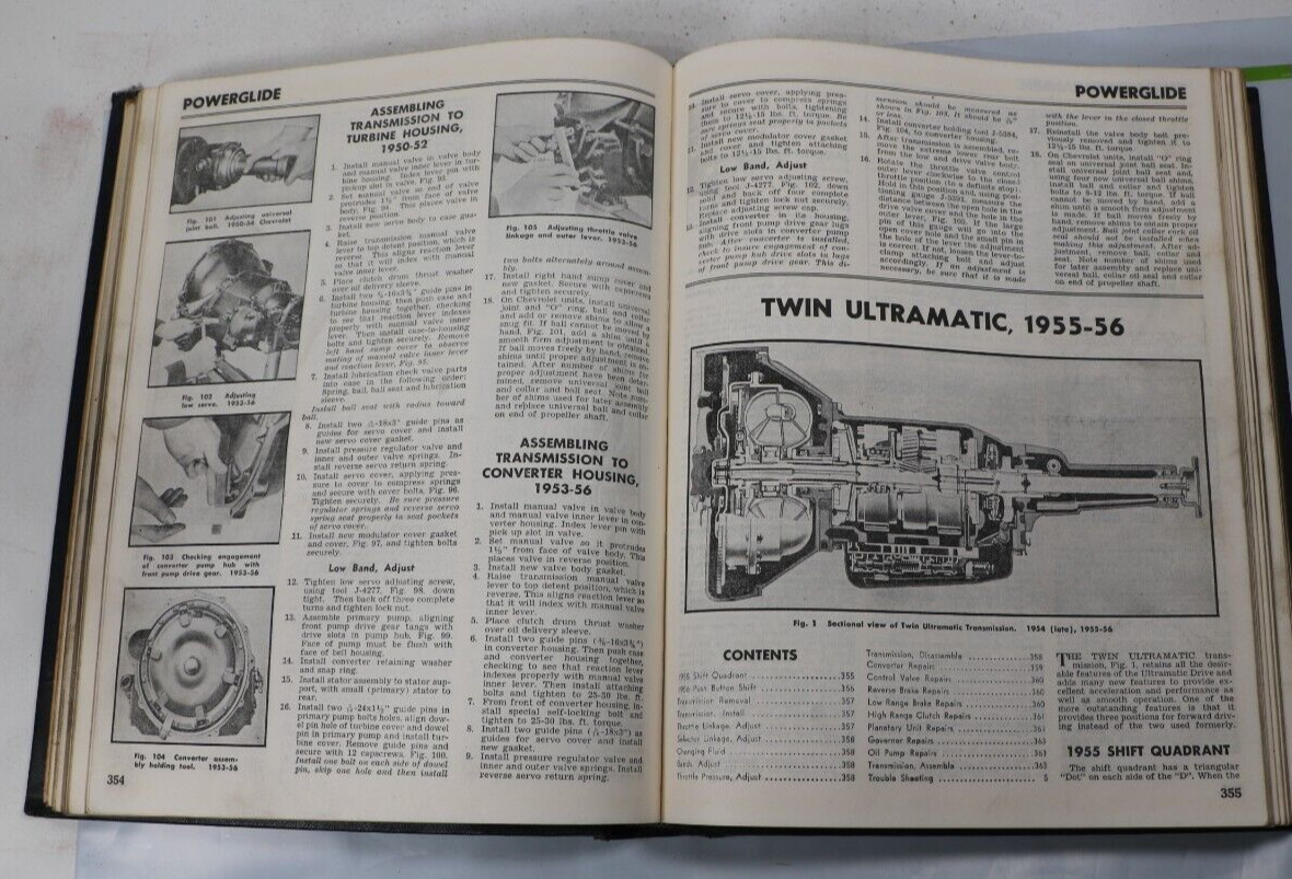 1956 Motor&rsquo;s Auto Repair Manual 19th Edition Car Auto Vehicle Mechanic 1946-1956