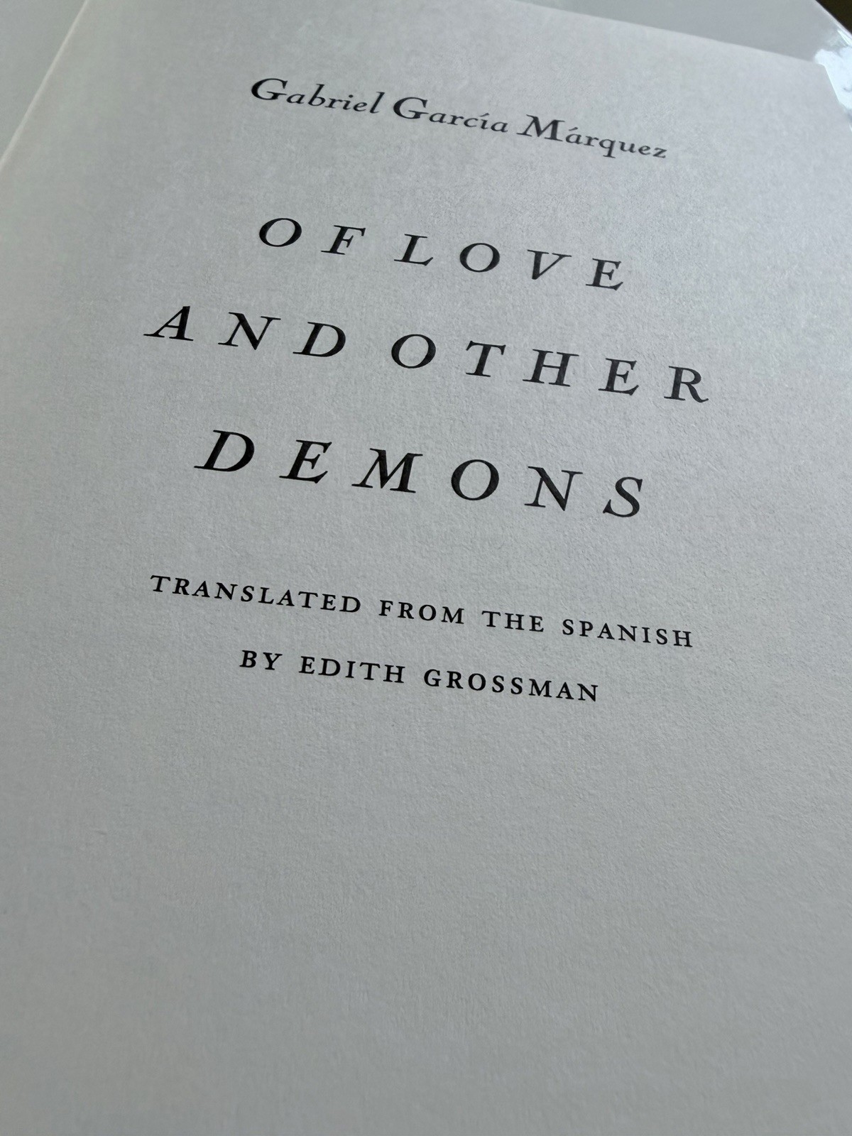 Of Love and Other Demons by Gabriel García Márquez 1st DJ HC 1995 First Edition