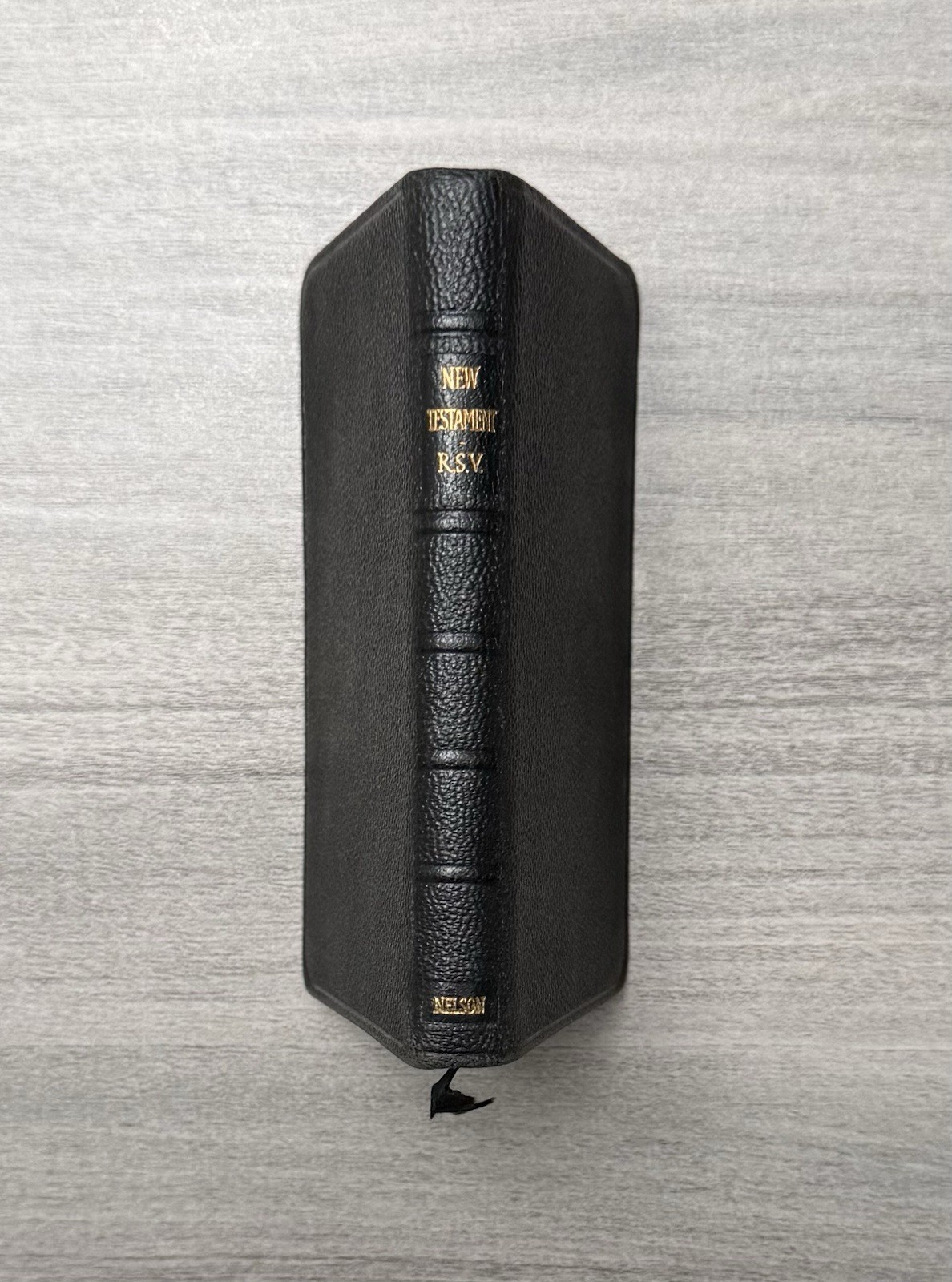 VTG Thinline 1946 Pocket New Testament RSV Black Leather 691X Nelson ~ 4.9&Prime; x 3&Prime;