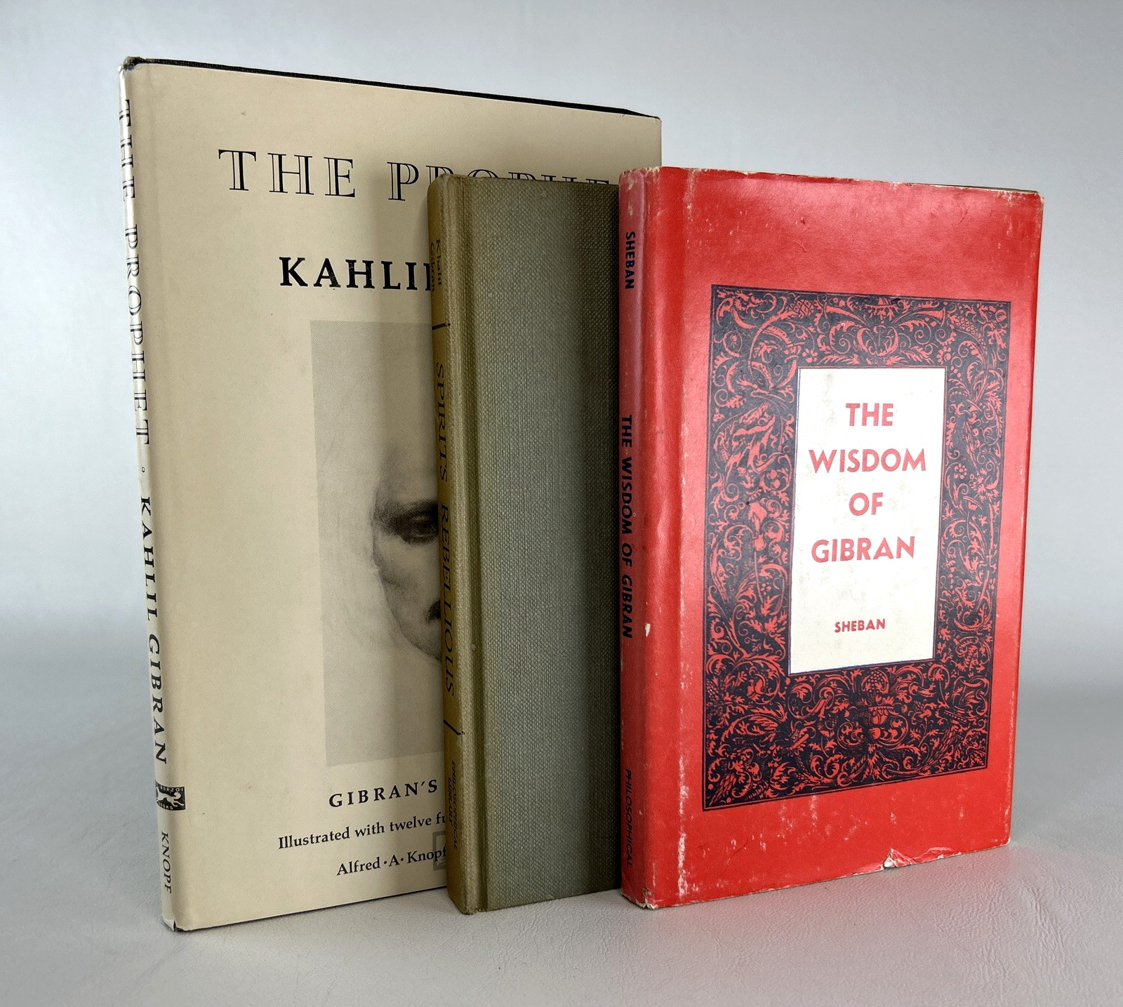 Kahlil Gibran Lot of 3 Books The Prophet Spirits Rebellious Wisdom of Gibran HC
