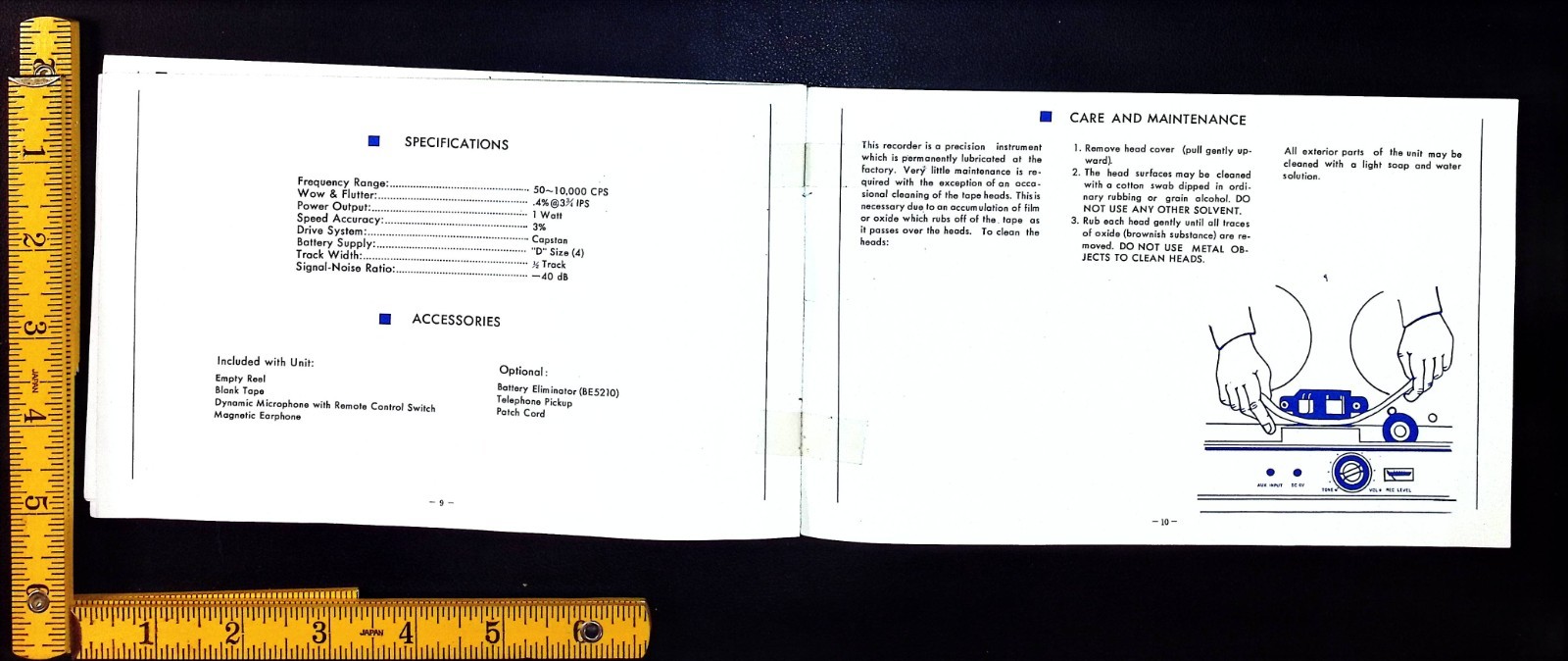 Mercury Model TR-3500 Reel to Reel Tape Recorder Operators Manual