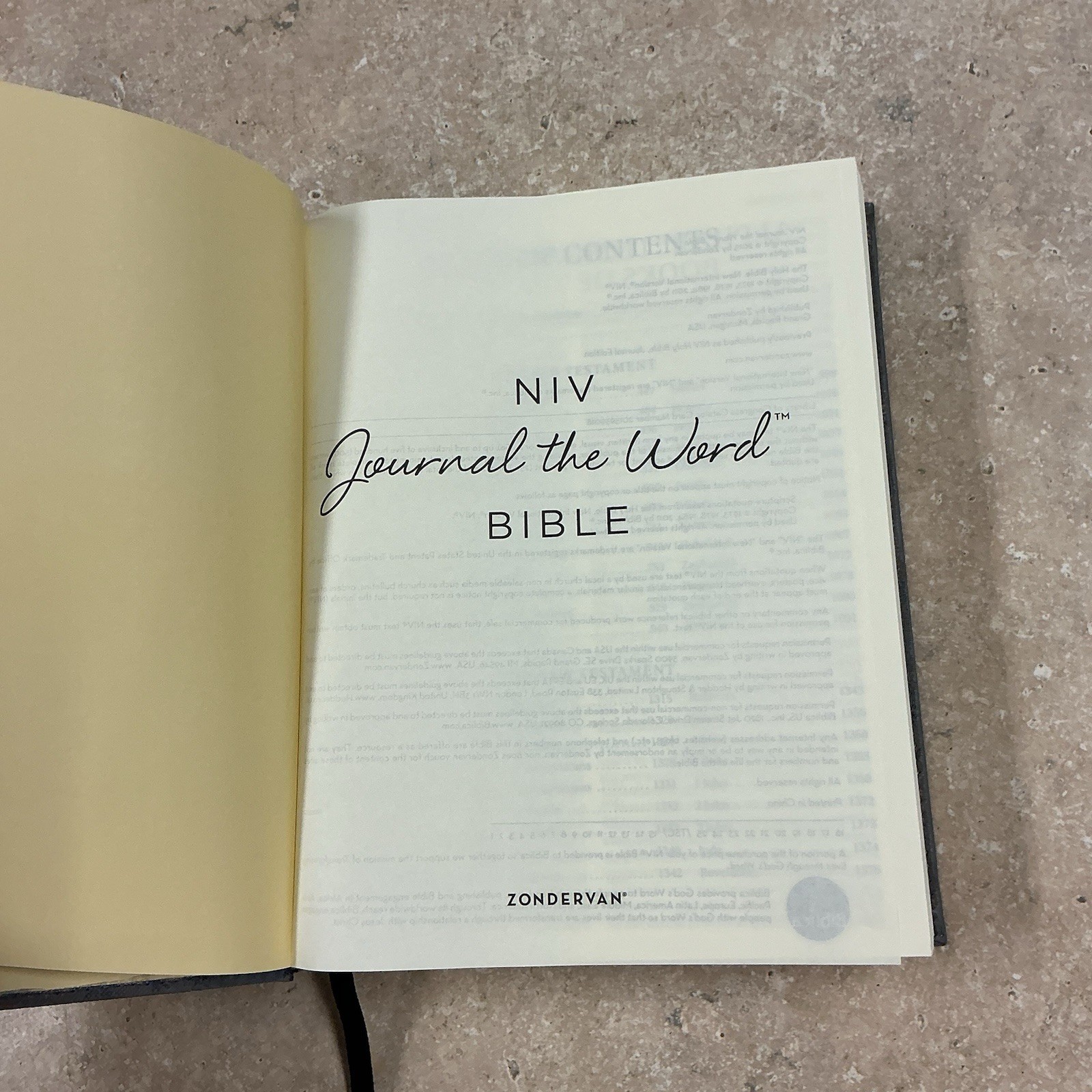Hand Painted Bible / Double Column Journaling Bible NIV , Floral Be Still