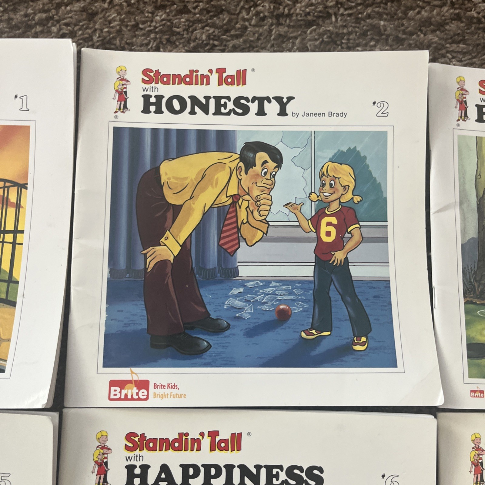 Lot Of 12 STANDIN&rsquo; TALL Book Set By Janeen Brady #1-12 Honesty, Courage, Love…