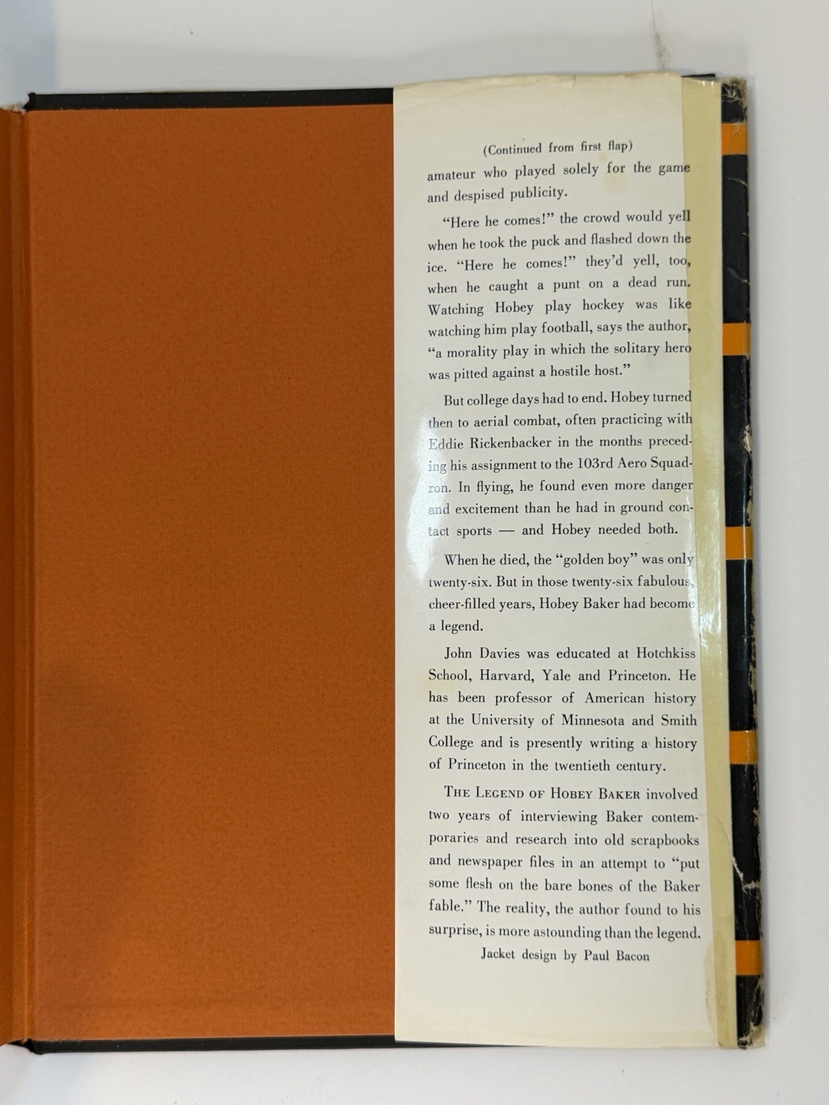 Rare Signed 1966 1st « Legend of Hobey Baker » – Princeton Alums + MLB! 🏒⚾📖