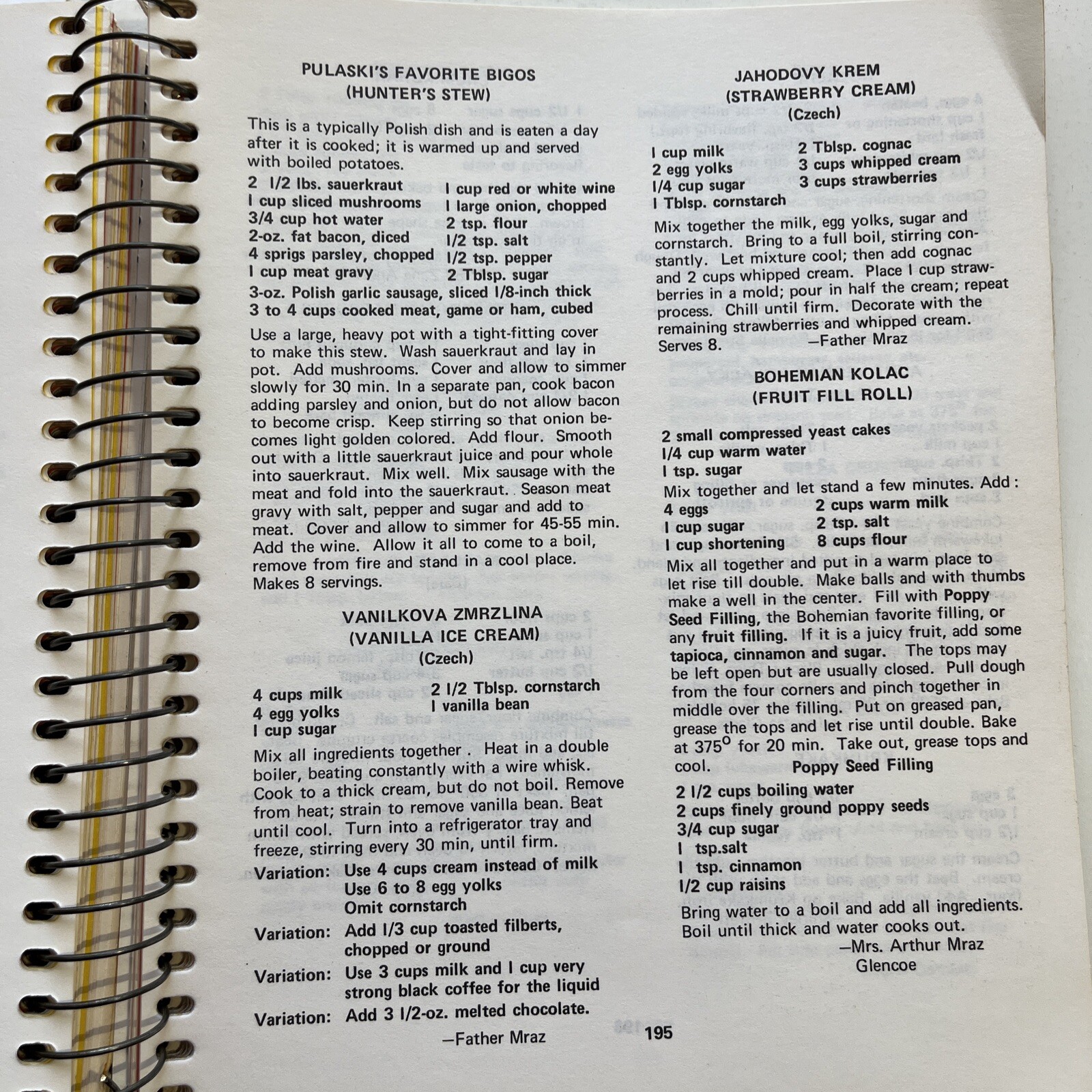 Ivanhoe MN Minnesota cookbook ethnic Czech Kolache Polish pierogi German Stollen