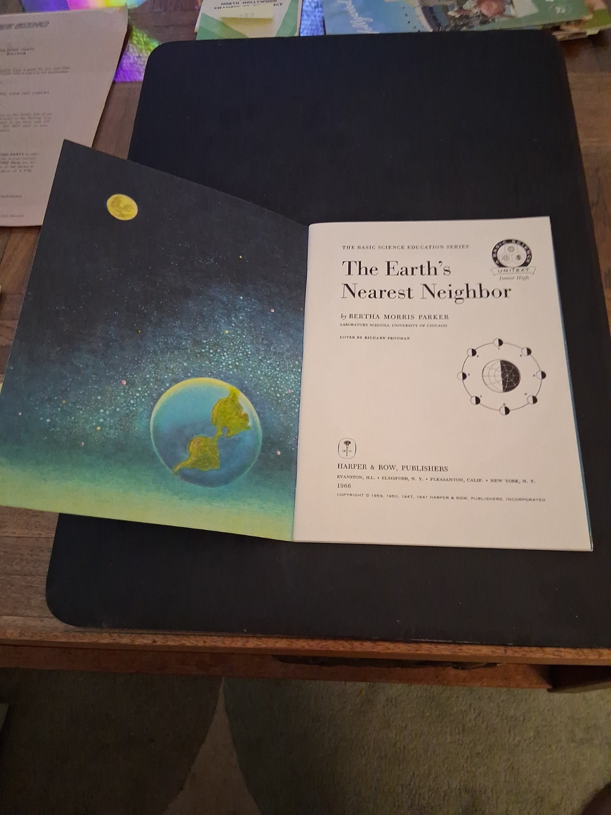 Earth&rsquo;s Nearest Neighbor Moon Book 1966 Edition Bertha Parker Paperback V. G.