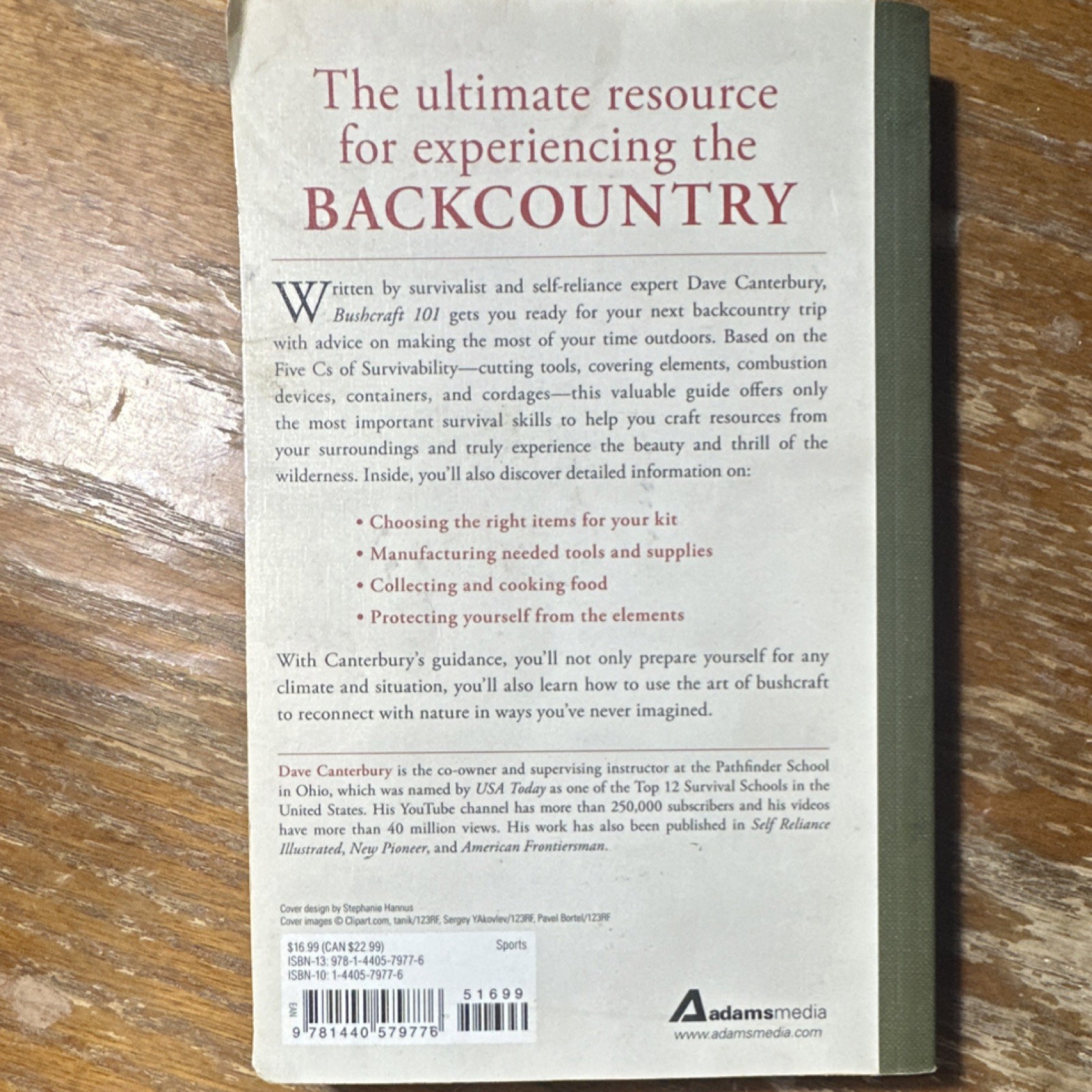 Adams Media Bushcraft 101 Dave Canterbury Trade Paperback First Edition 2014