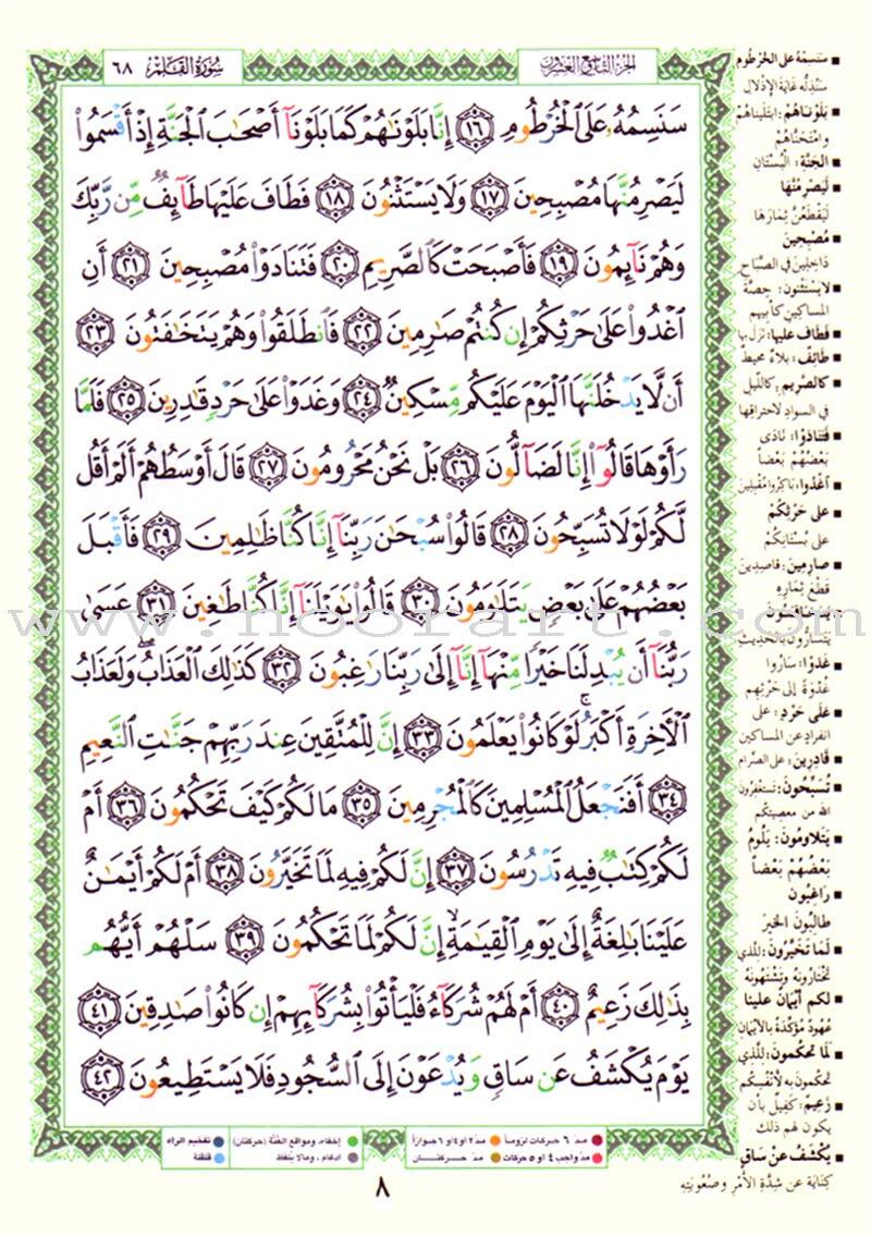 Tajweed Qur&rsquo;an (Whole Qur&rsquo;an, 30 Individual Books, With Leather Case) (7&Prime;x10&Prime;)