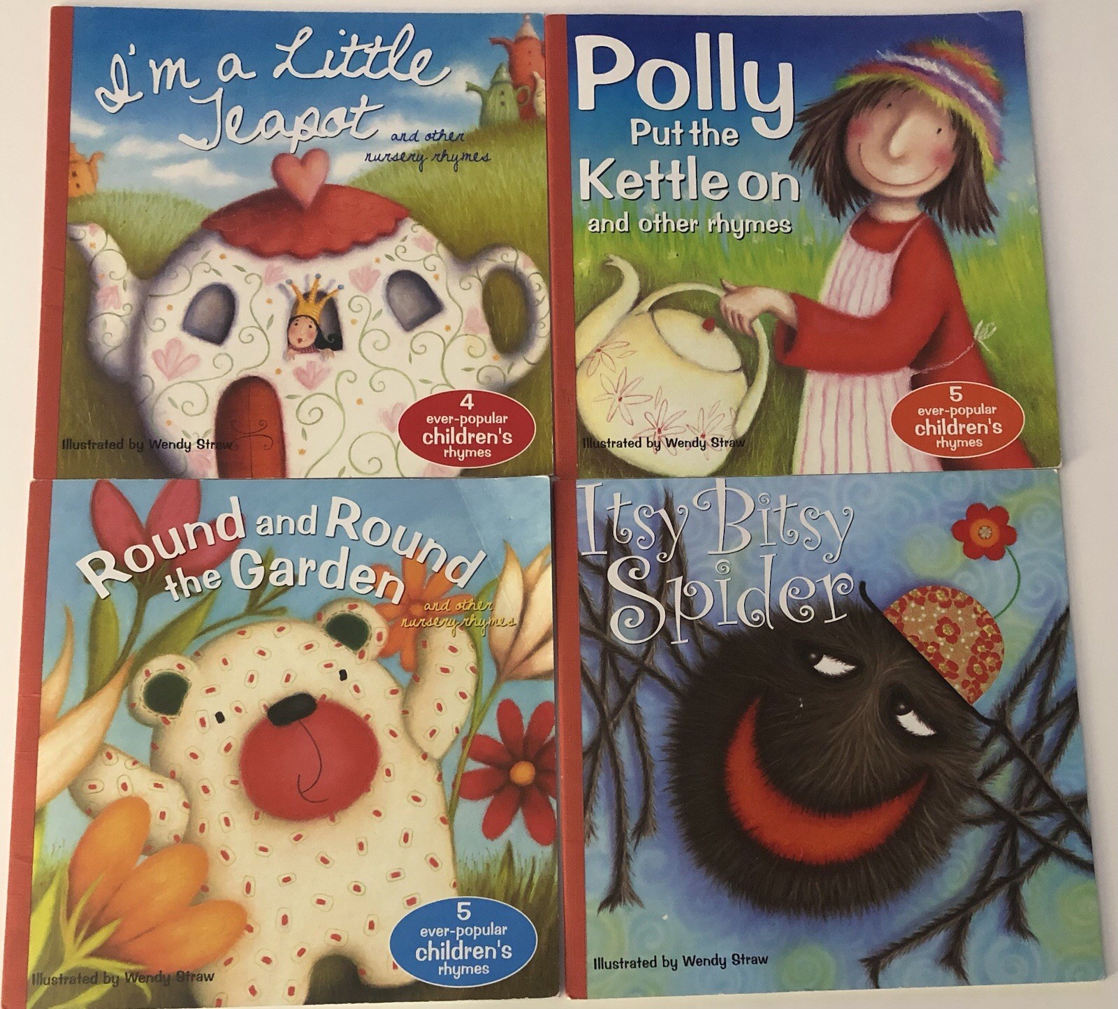 Lot Of 17 Children’s Nursery Rhyme Picture Books Illustrated By Wendy Straw