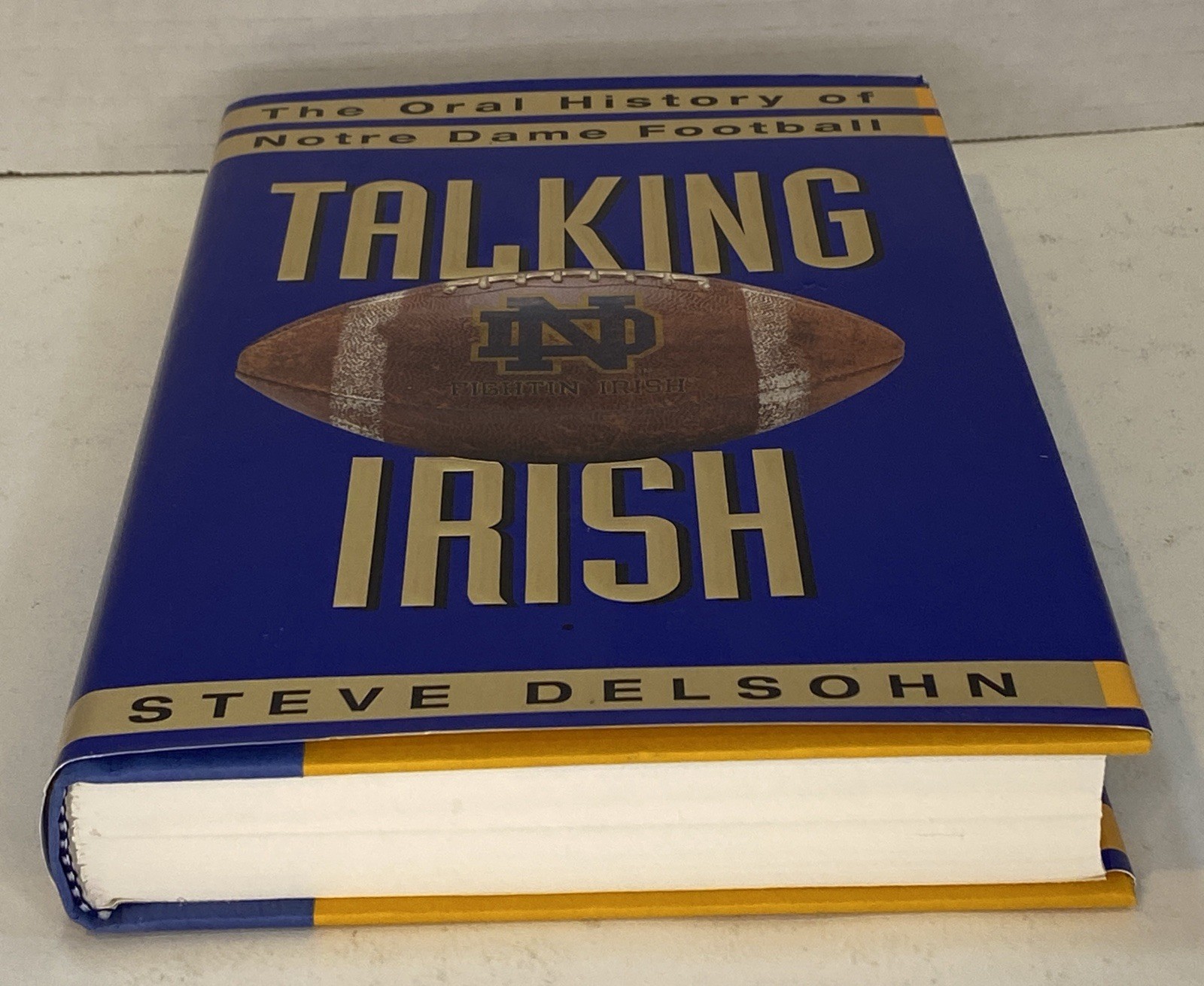 SIGNED by Johnny Lattner! Talking Irish: Notre Dame Football by Steve Delsohn