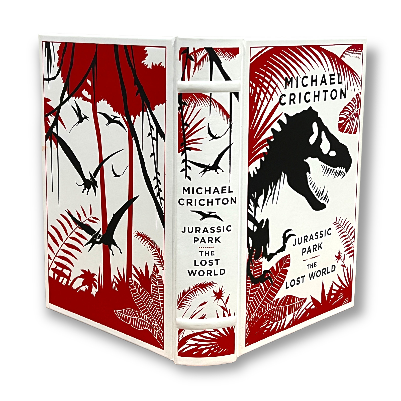 Sealed! Jurassic Park/The Lost World by Michael Crichton Leather Bound Hardcover