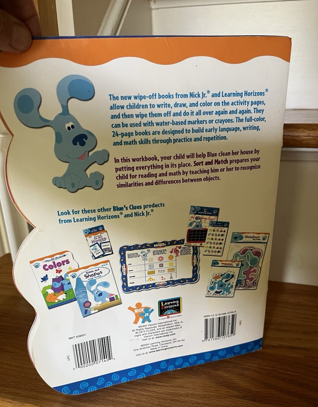 Blue&rsquo;s Clues Wipe-Off Workbook Sort and Match Gently Used, Good Shape