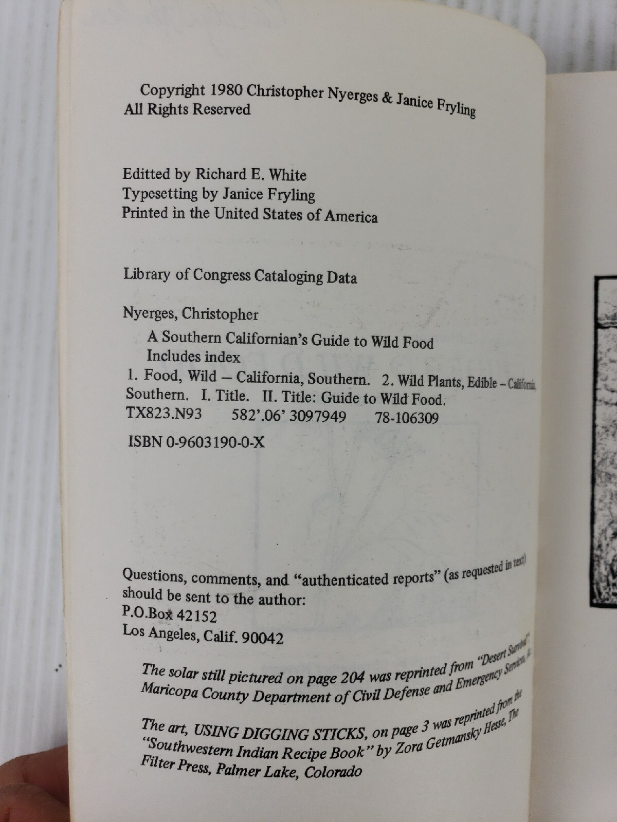 A Southern Californian&rsquo;s Guide to Wild Food Volume 1 by Christopher Nyerges