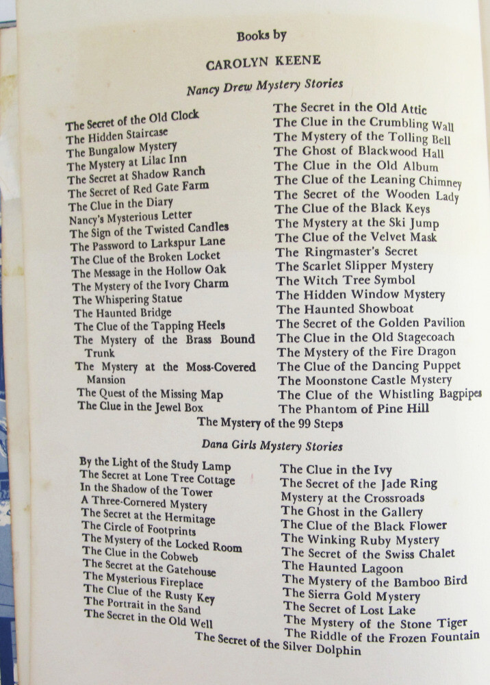 Nancy Drew Nancy&rsquo;s Mysterious Letter Book Hardcover #8 1966 Printing Blue Multi