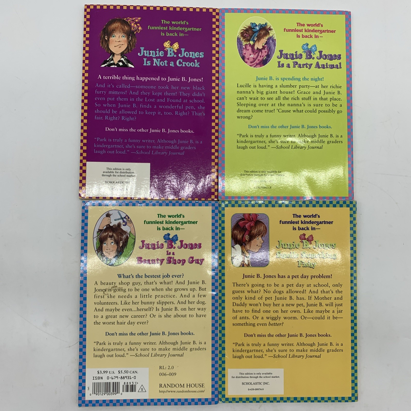 Junie B Jones Barbara Park Lot 25 School Girl Chapter Book Illustrated Grade 1 2