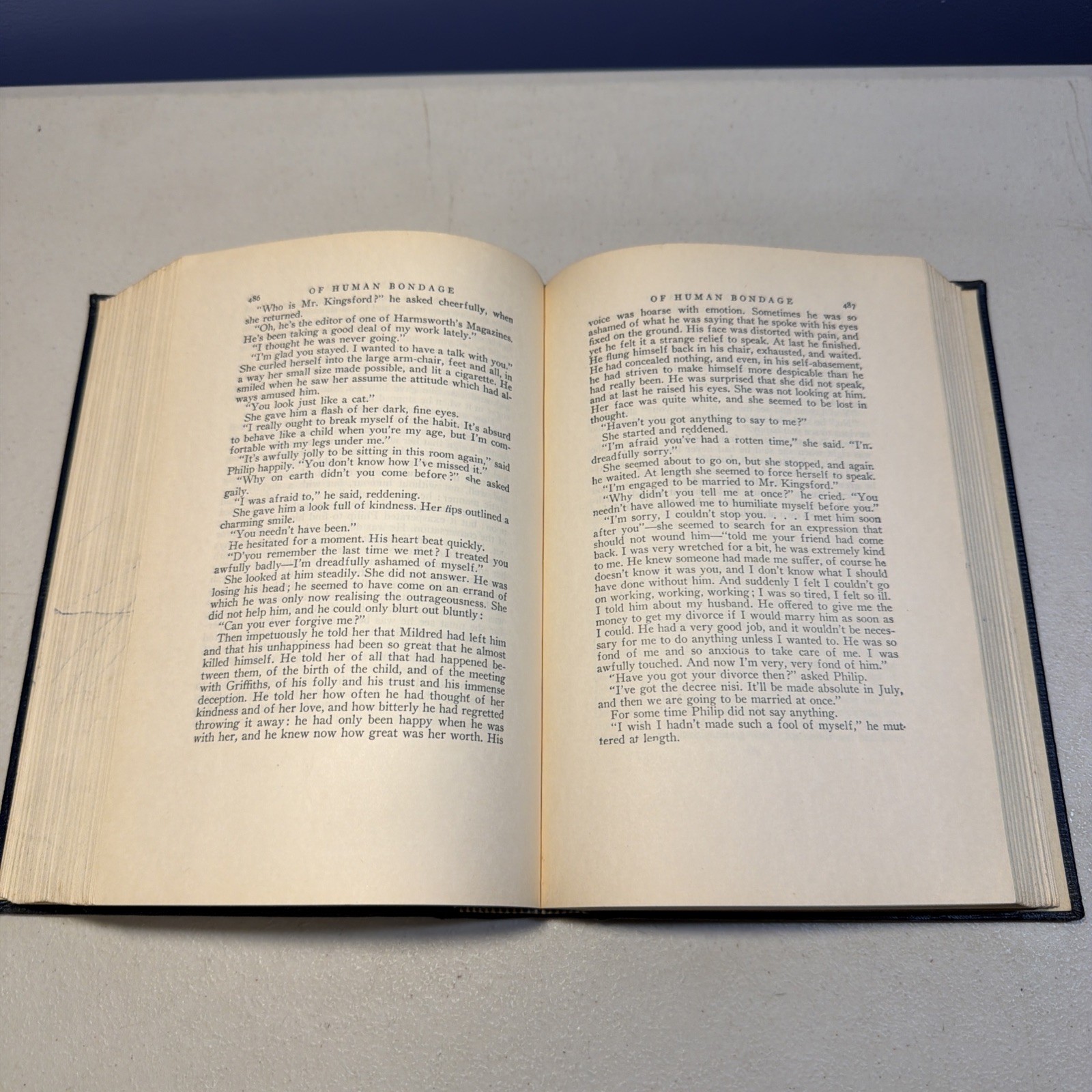 1915 « OF HUMAN BONDAGE » HC book, by W. Somerset Maugham RARE